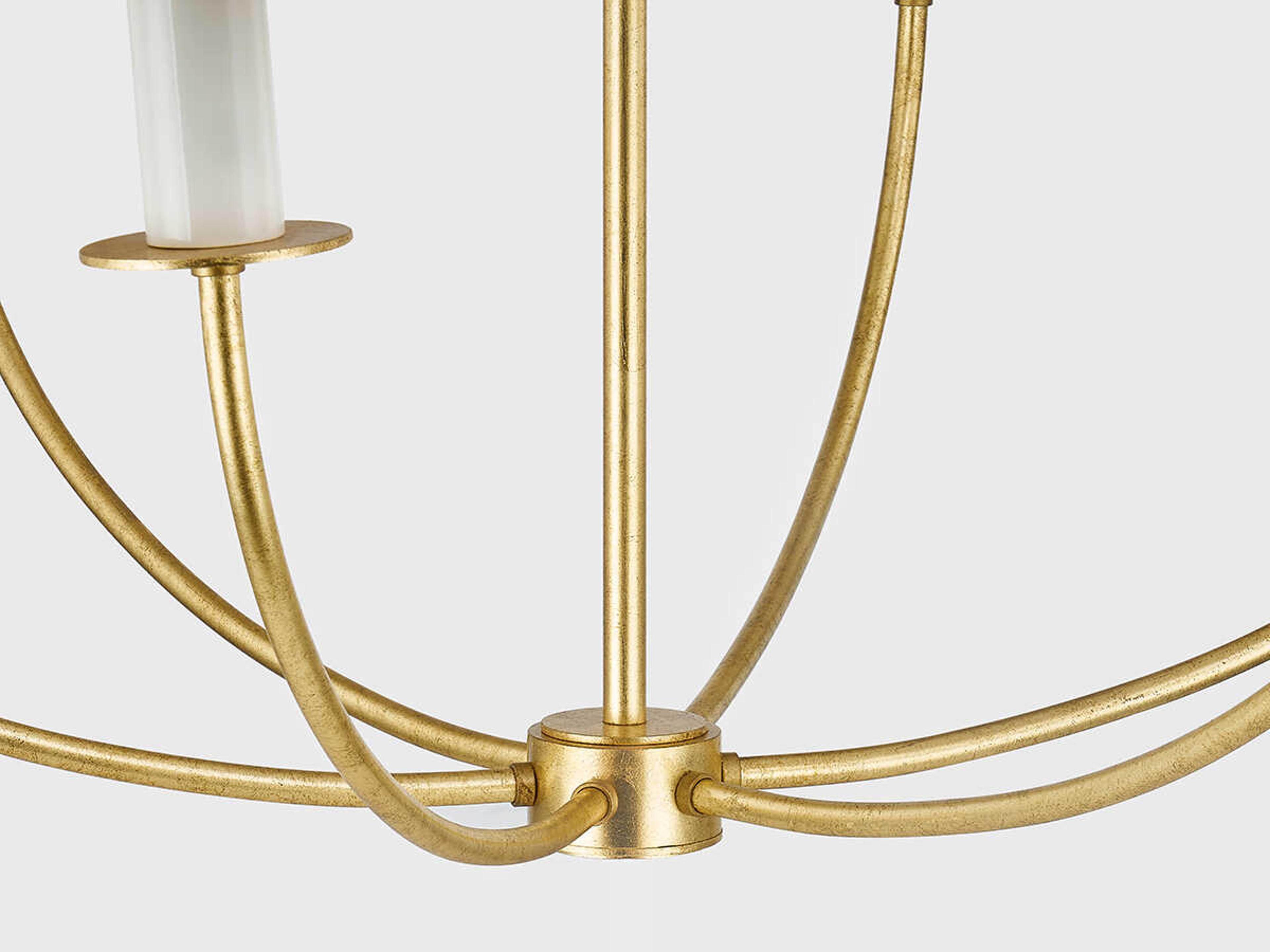 Mitzi Twila 6-Light Vintage Gold Leaf Chandelier