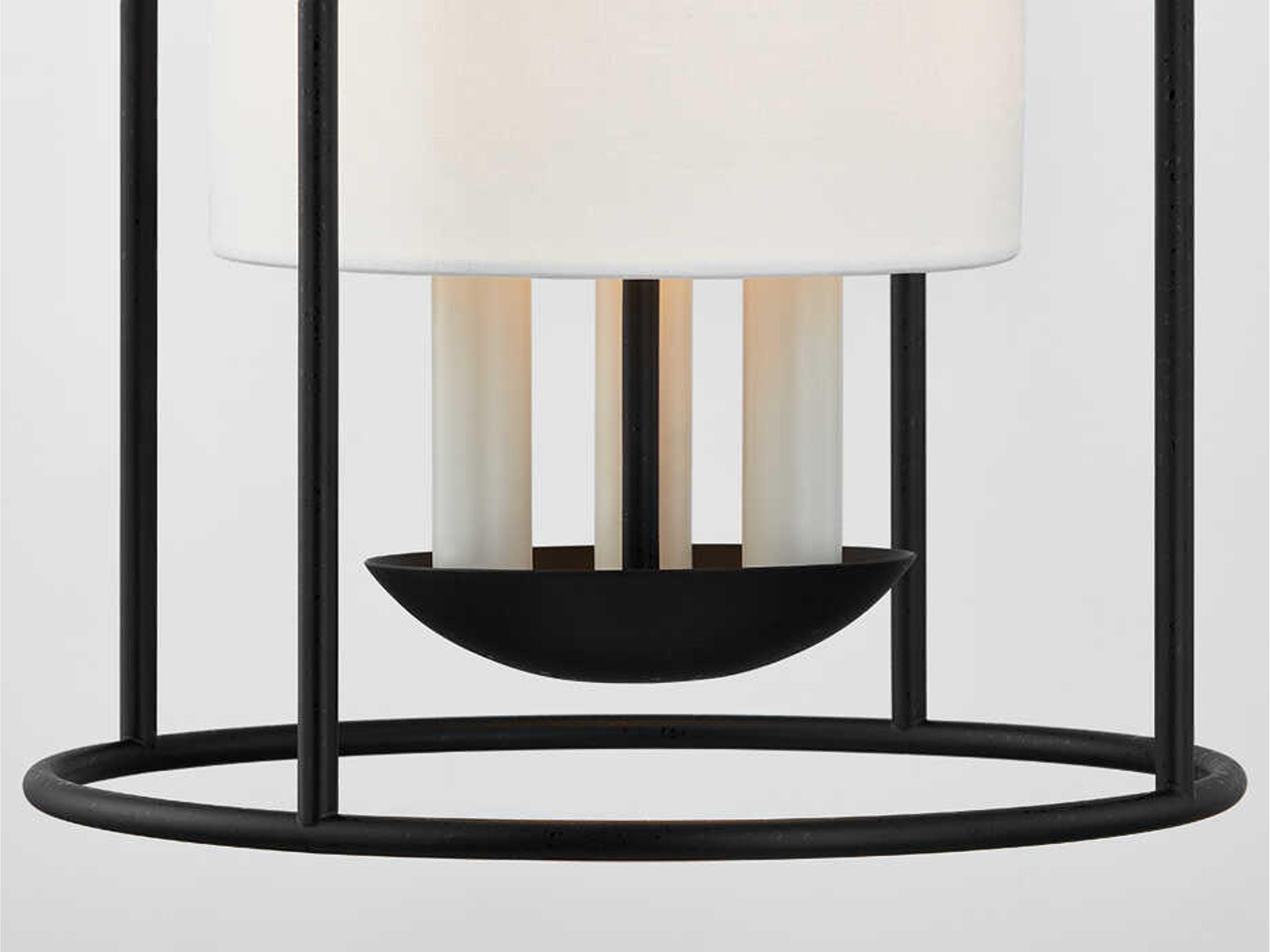 Mitzi Delia 3-Light Aged Iron Black Lantern Mini Pendant