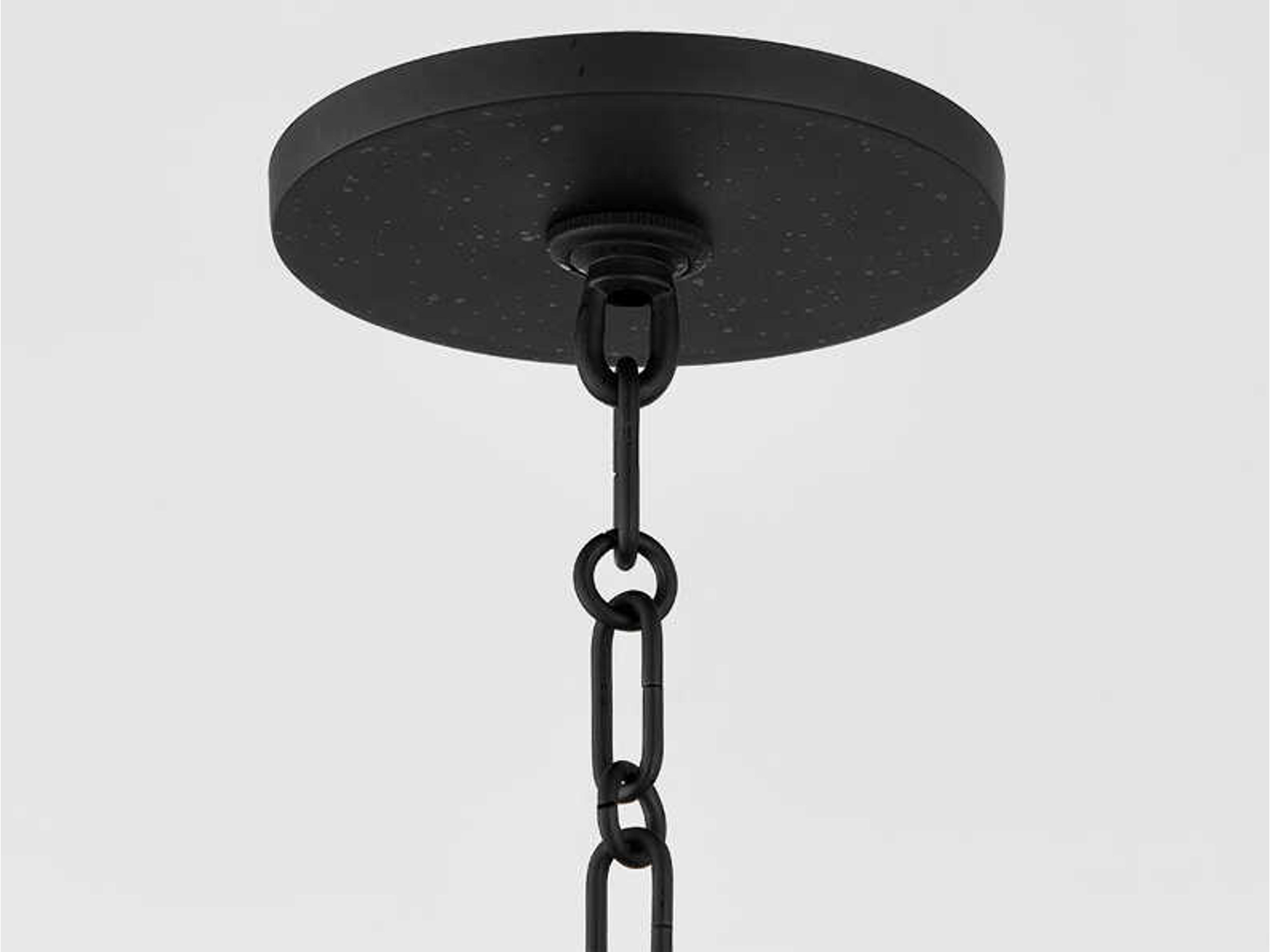 Mitzi Delia 4-Light Aged Iron Black Lantern Pendant