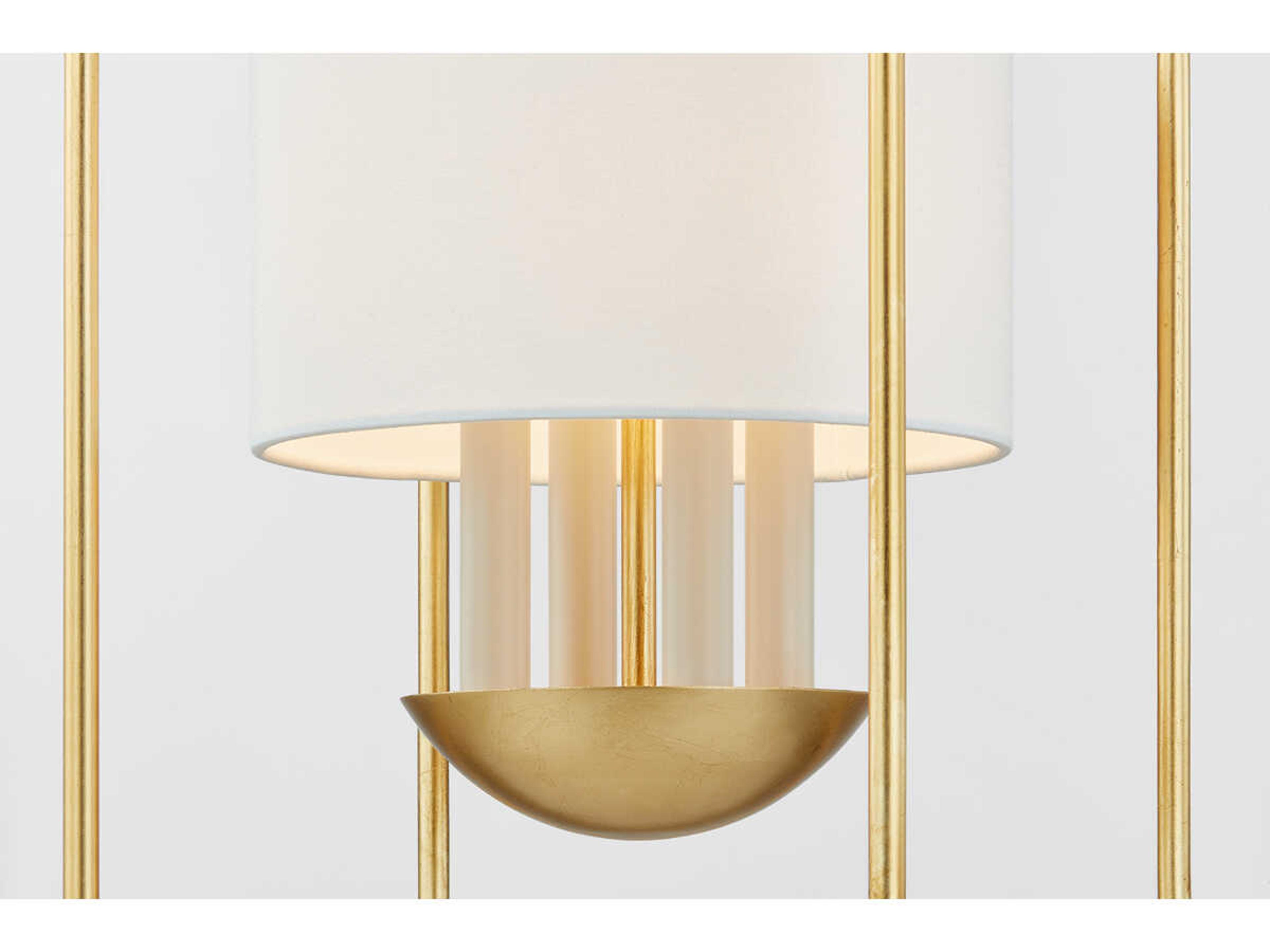 Mitzi Delia 4-Light Vintage Gold Leaf Lantern Pendant