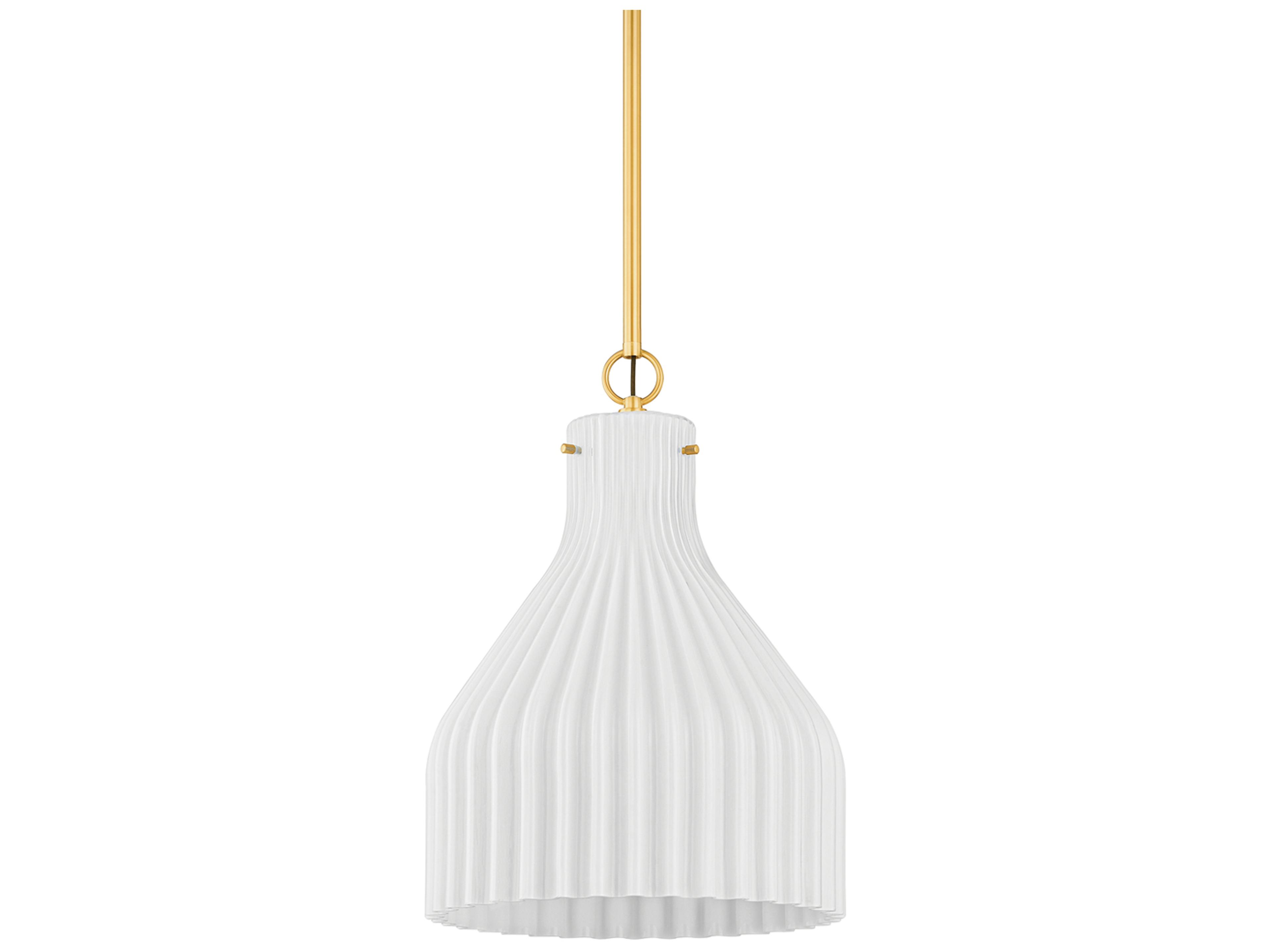 Corinthia 1-Light Aged Brass Pendant