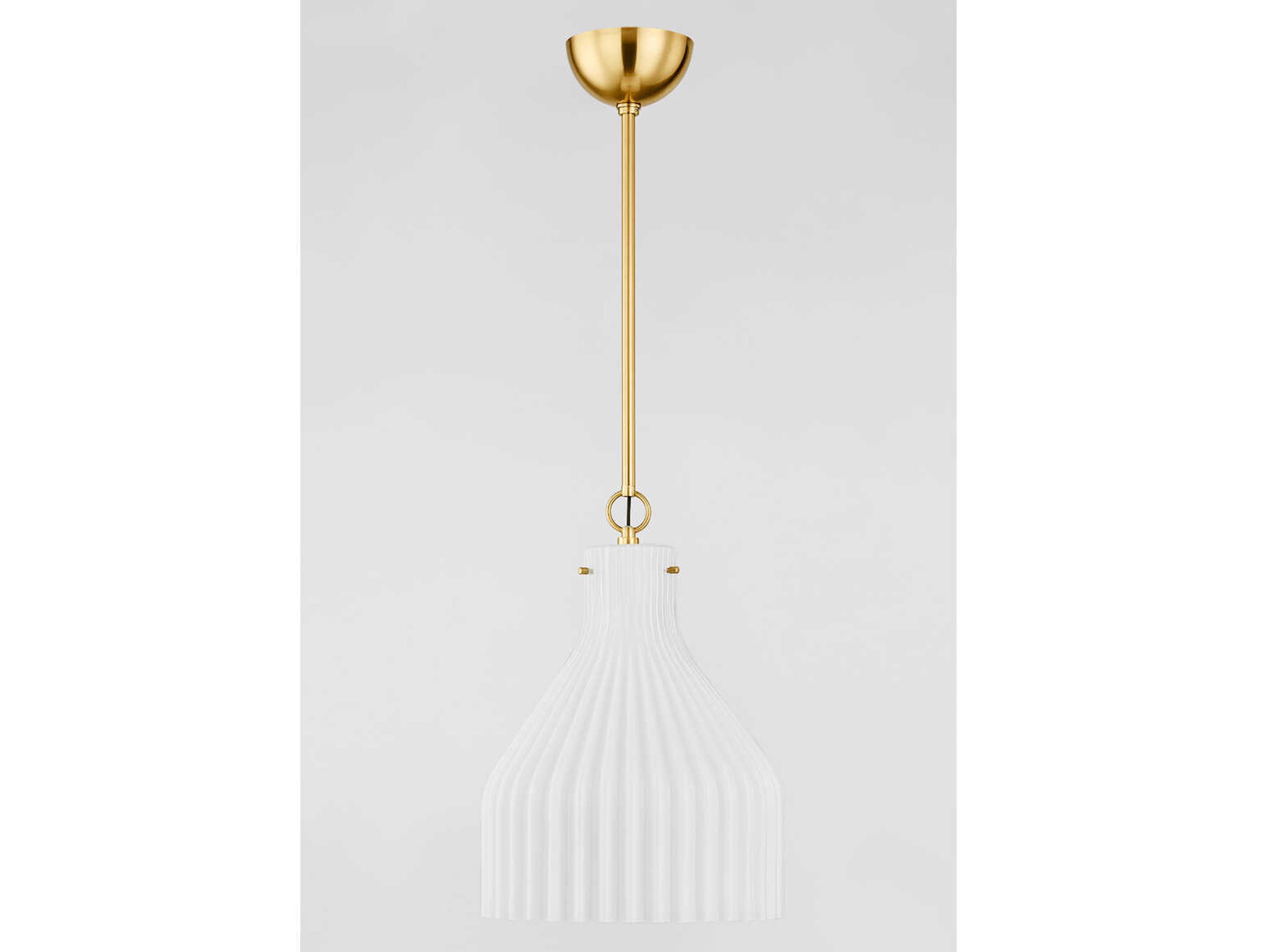 Mitzi Corinthia 1-Light Aged Brass Pendant