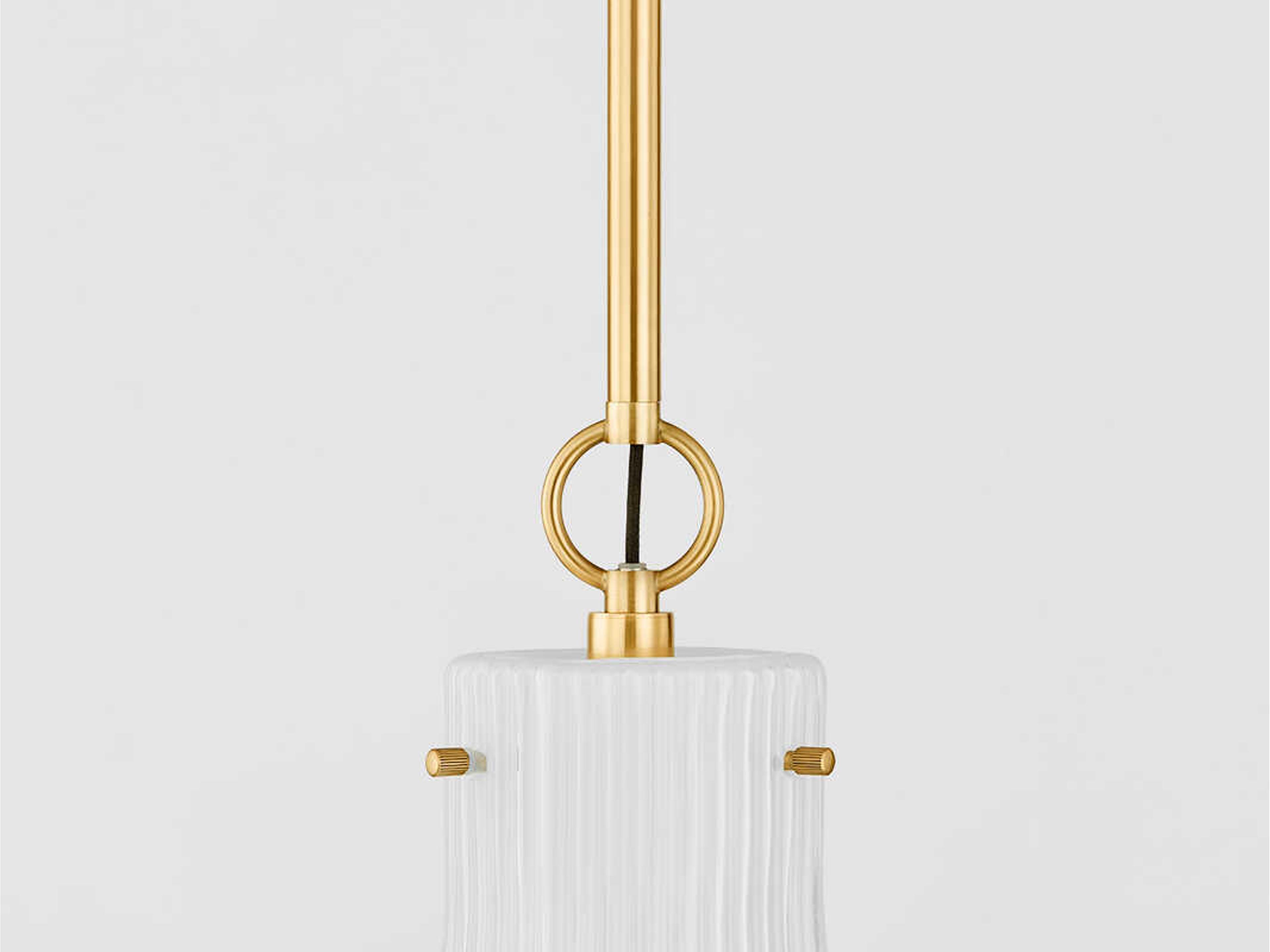 Mitzi Corinthia 1-Light Aged Brass Pendant
