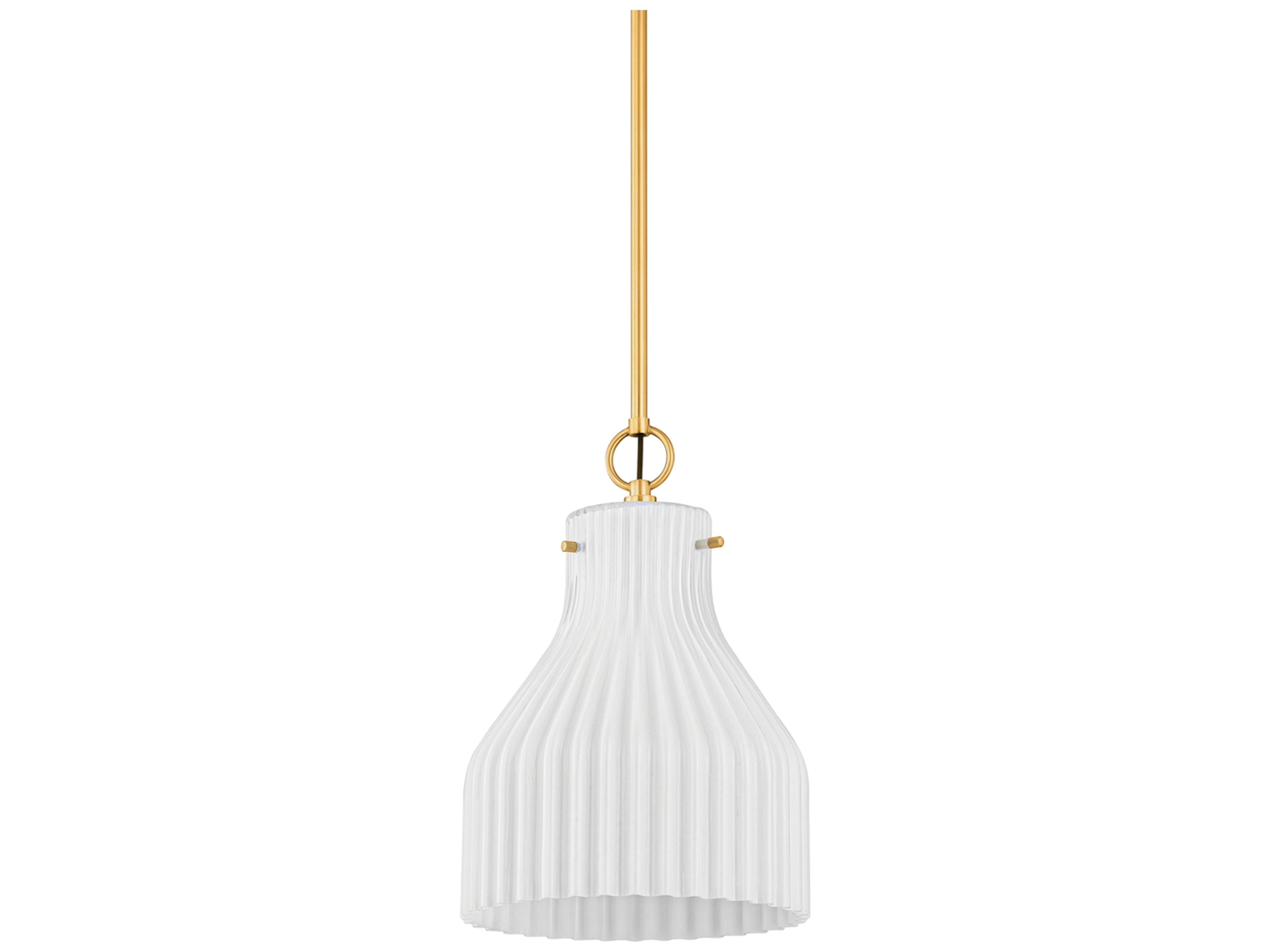 Corinthia 1-Light Aged Brass Mini Pendant