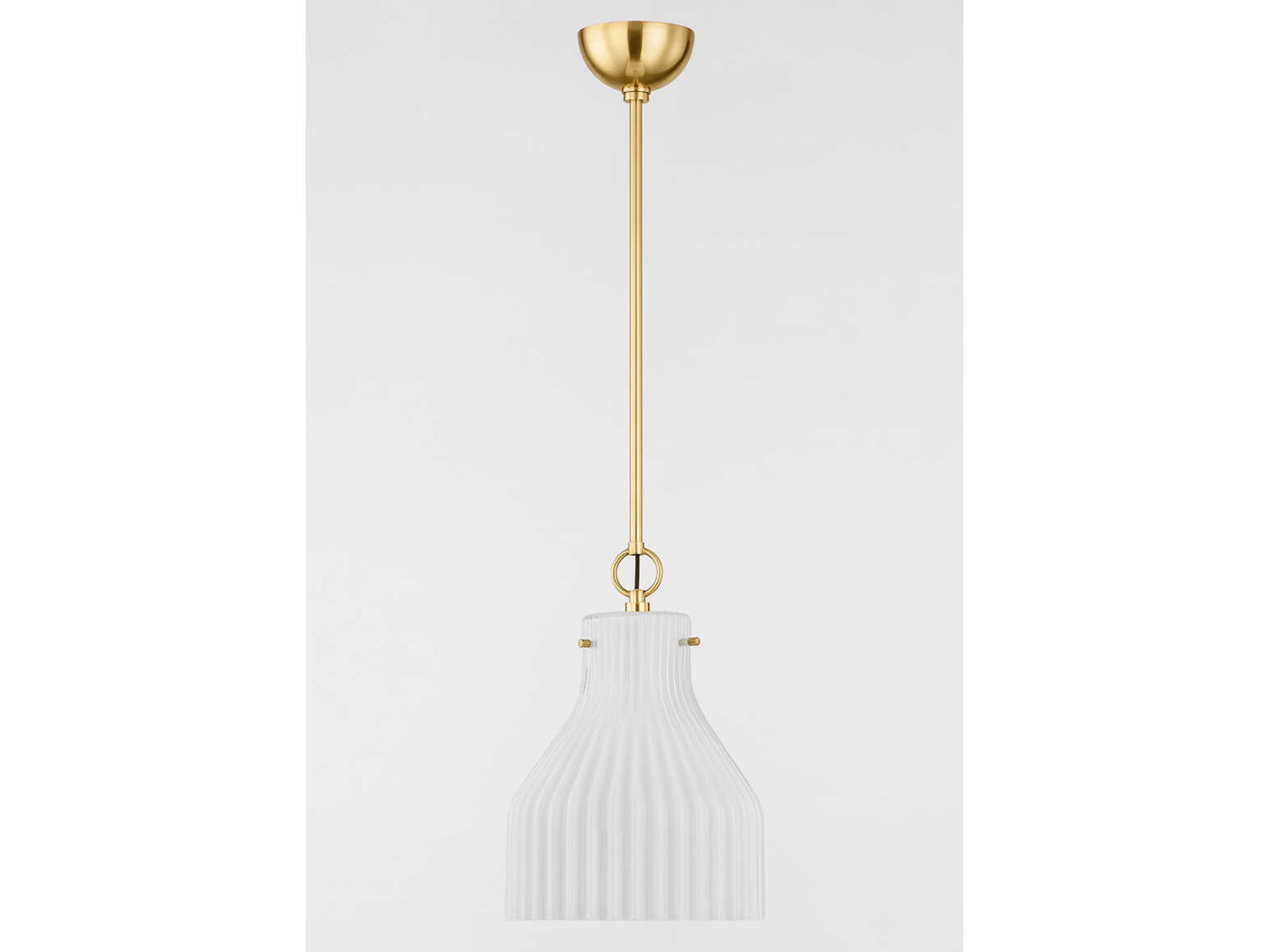 Mitzi Corinthia 1-Light Aged Brass Mini Pendant