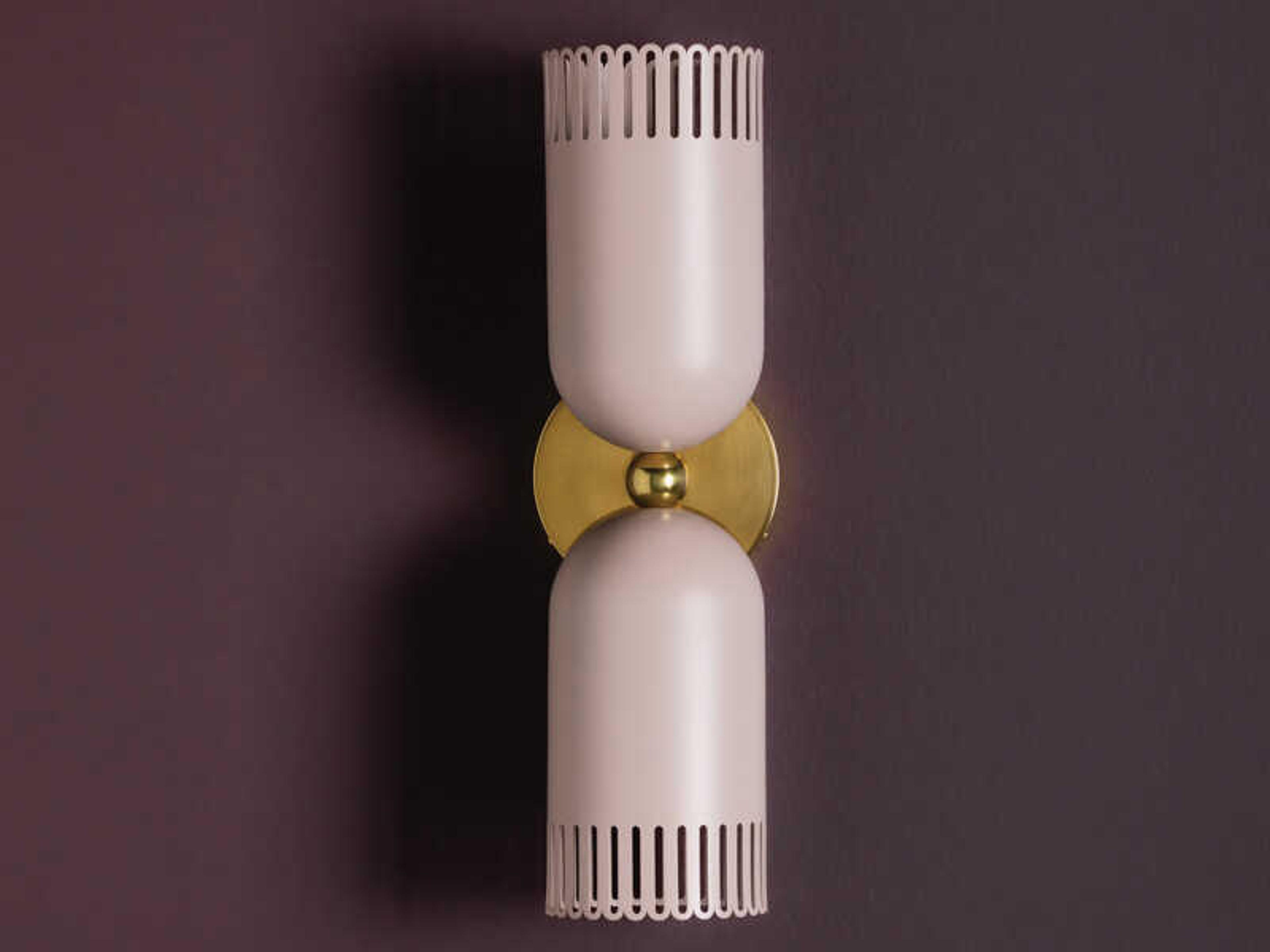 Mitzi Liba 2-Light Aged Brass Soft Peignoir White Wall Sconce