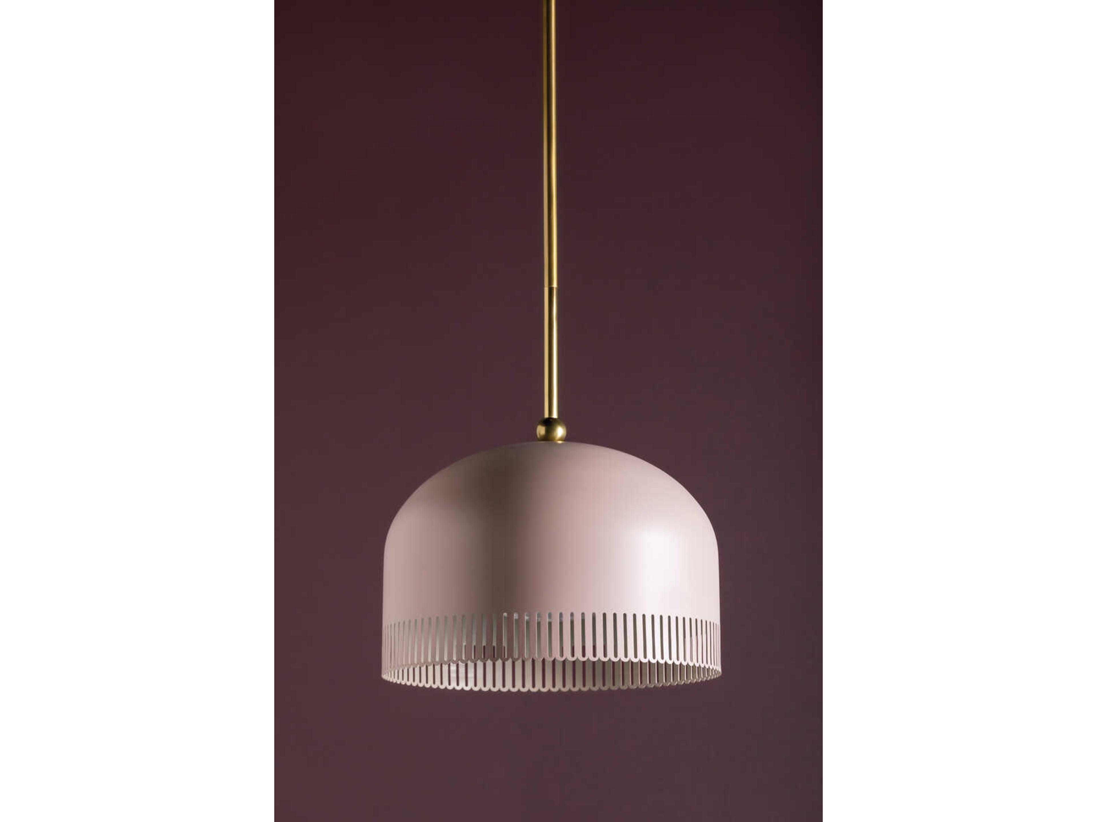 Mitzi Liba 1-Light Aged Brass Soft Peignoir White Pendant