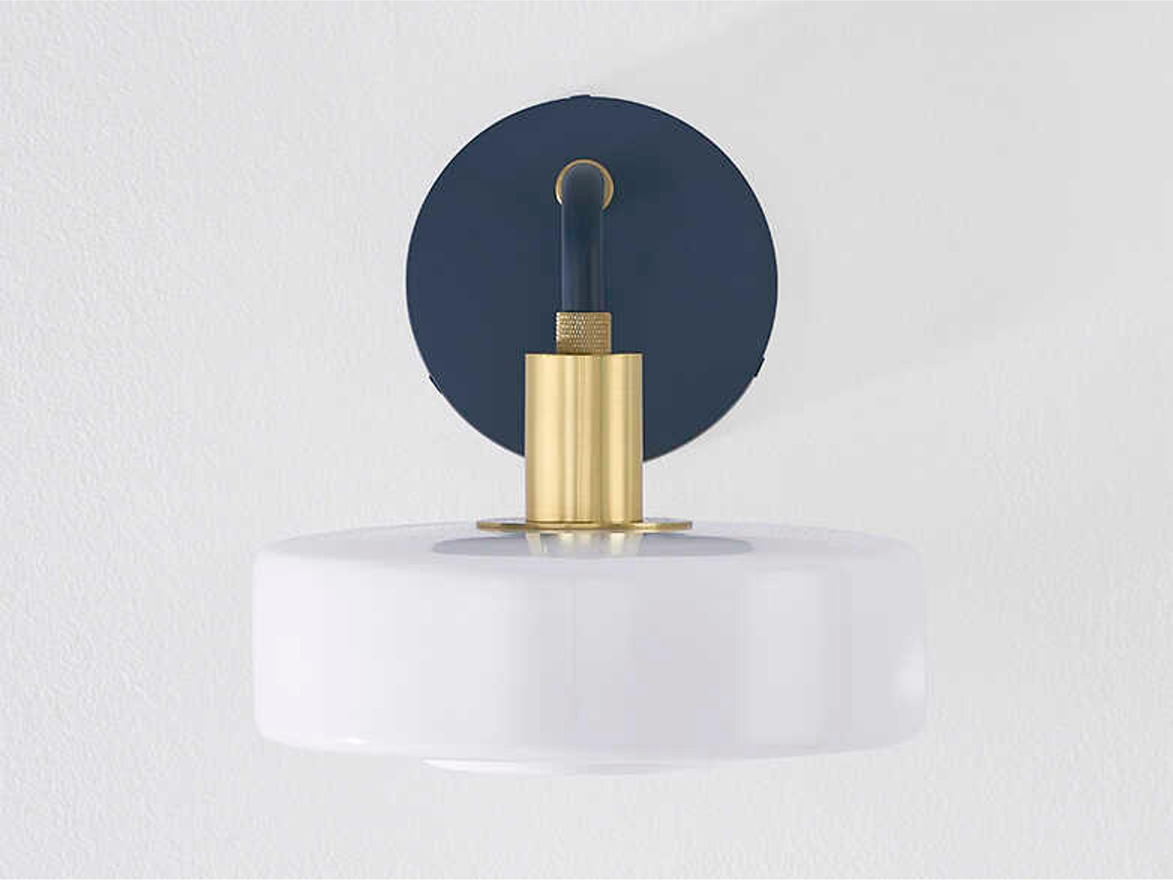 Mitzi Aston 1-Light Aged Brass Slate Blue Wall Sconce