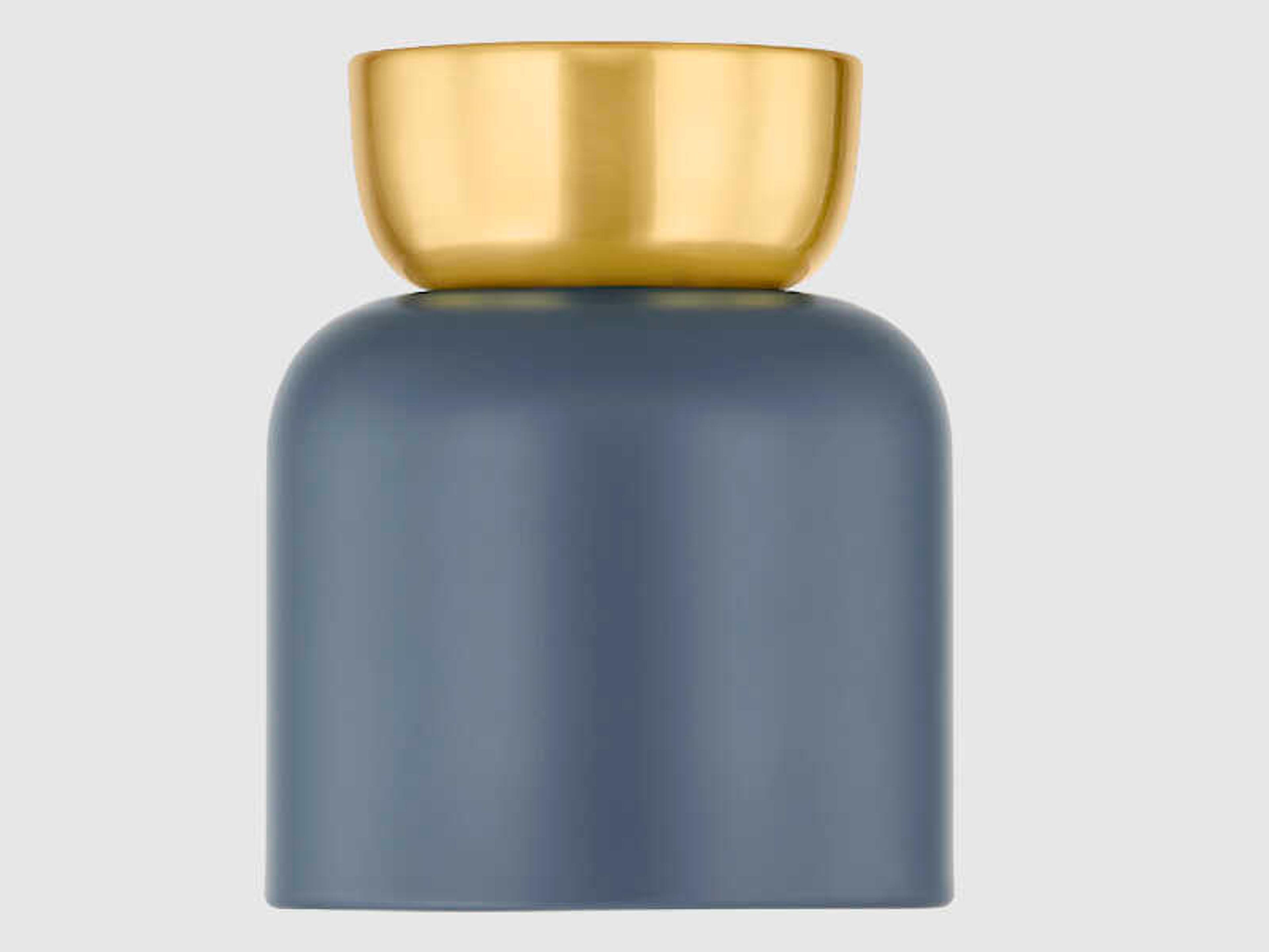 Mitzi Batya 1-Light Aged Brass Slate Blue Flush Mount