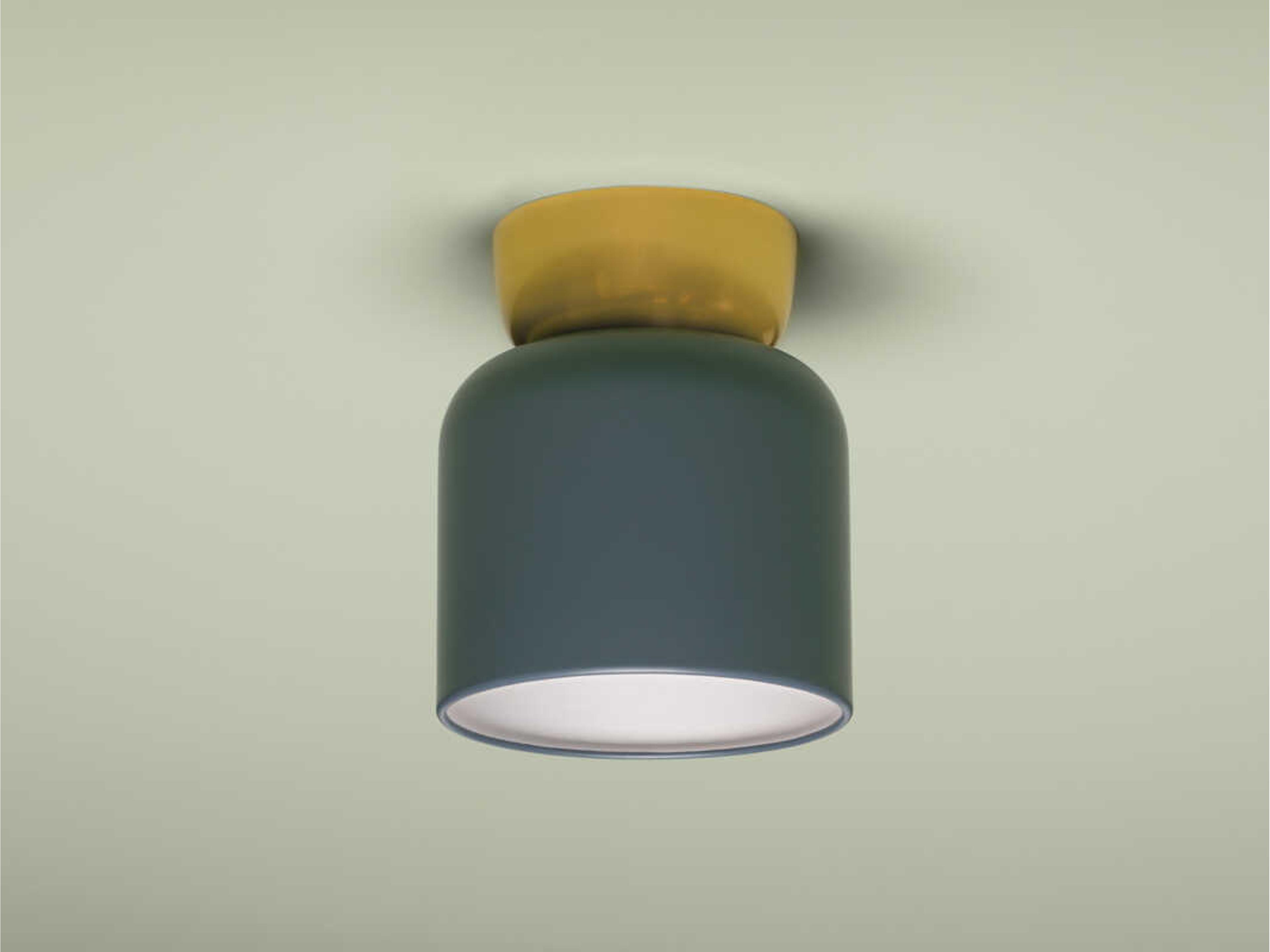 Mitzi Batya 1-Light Aged Brass Slate Blue Flush Mount