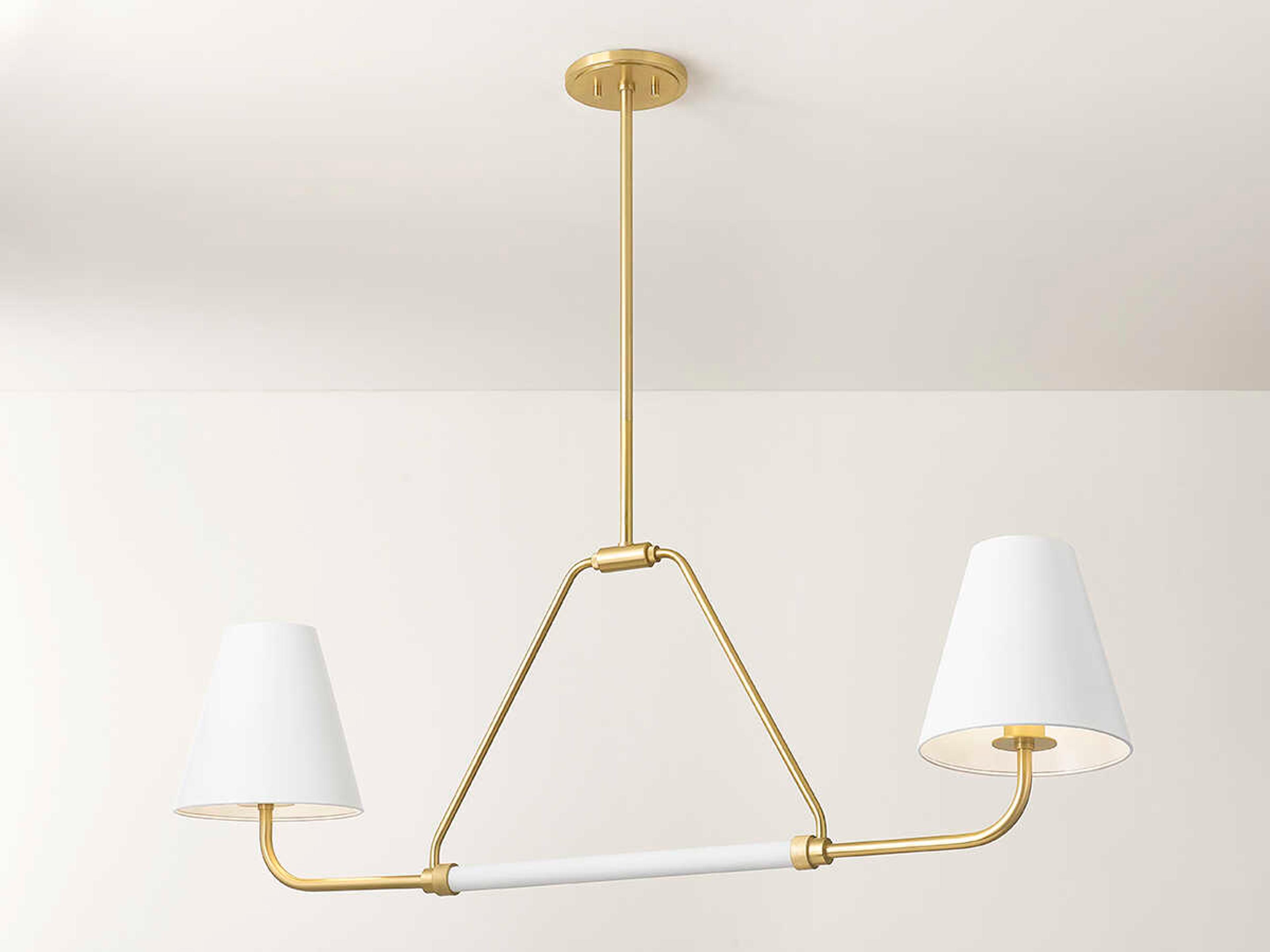 Mitzi Georgann 2-Light Aged Brass Soft White Island Pendant