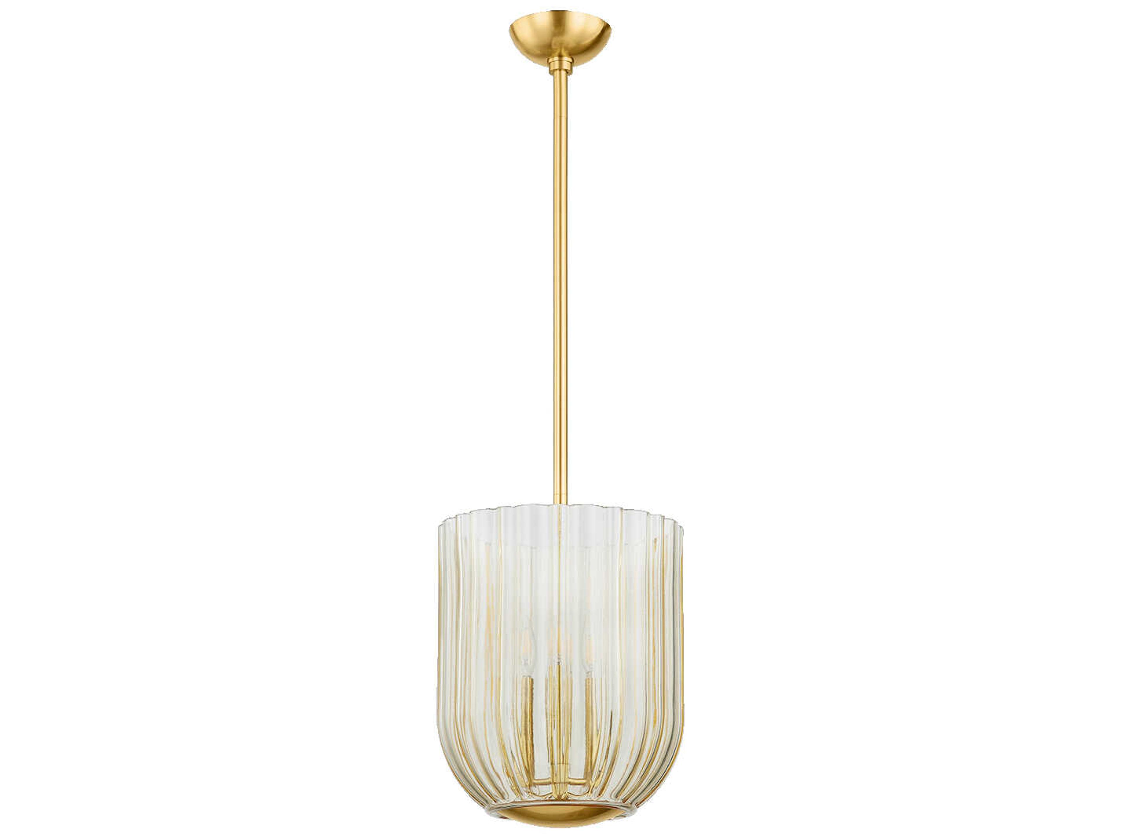 Cece 3-Light Aged Brass Mini Pendant