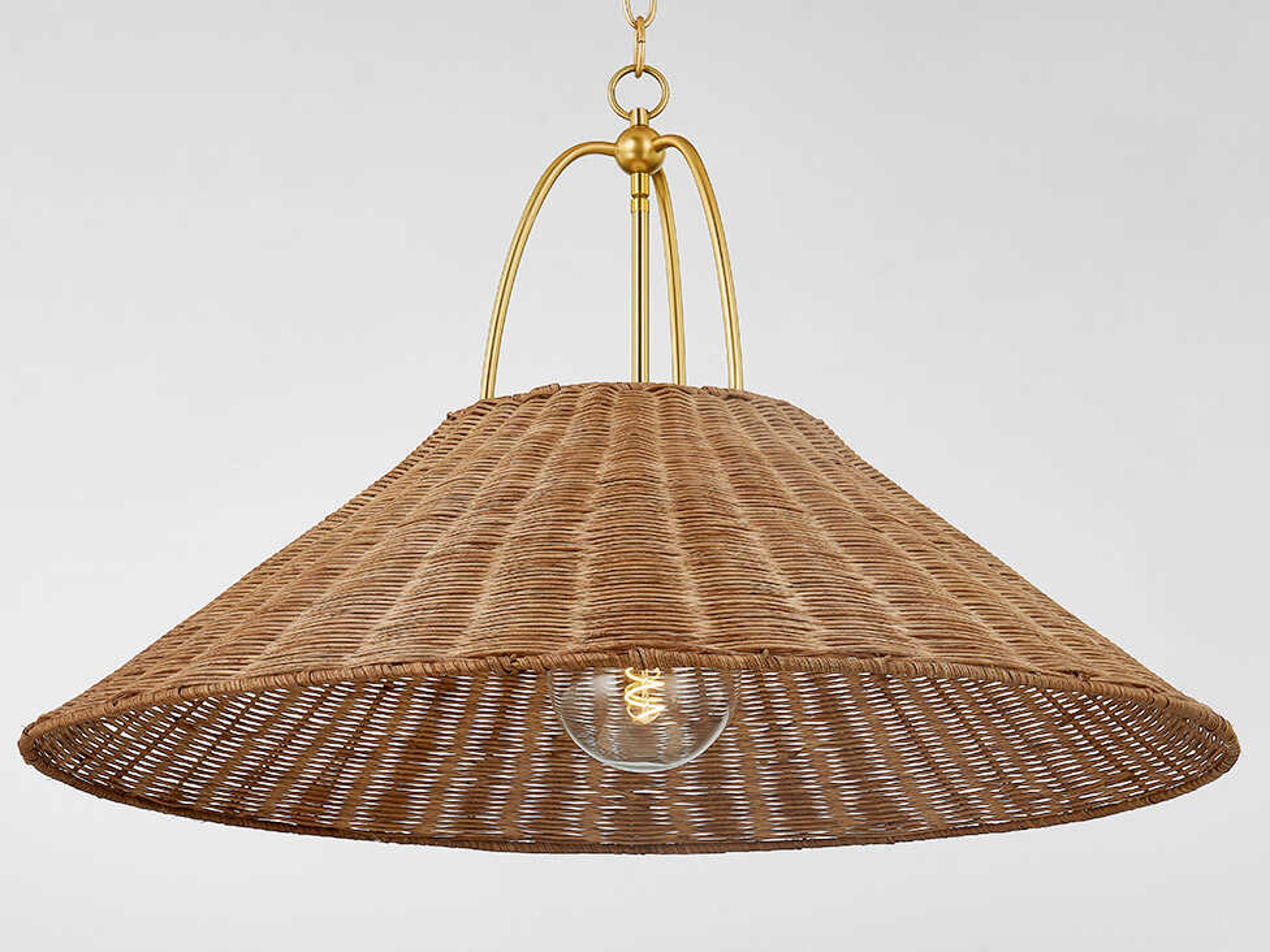 Mitzi Davida 1-Light Aged Brass Brown Pendant