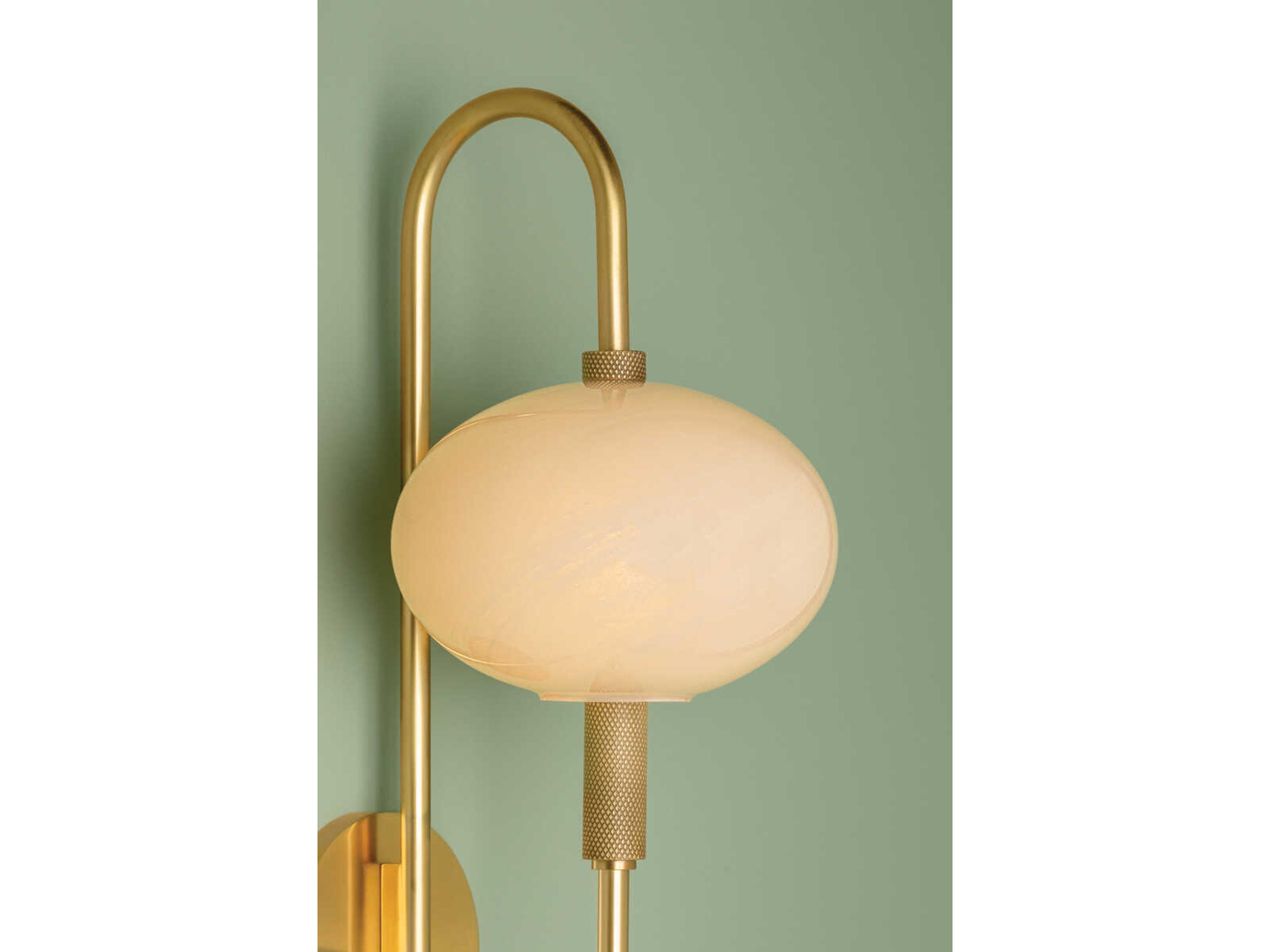 Mitzi Delphine 1-Light Aged Brass Wall Sconce