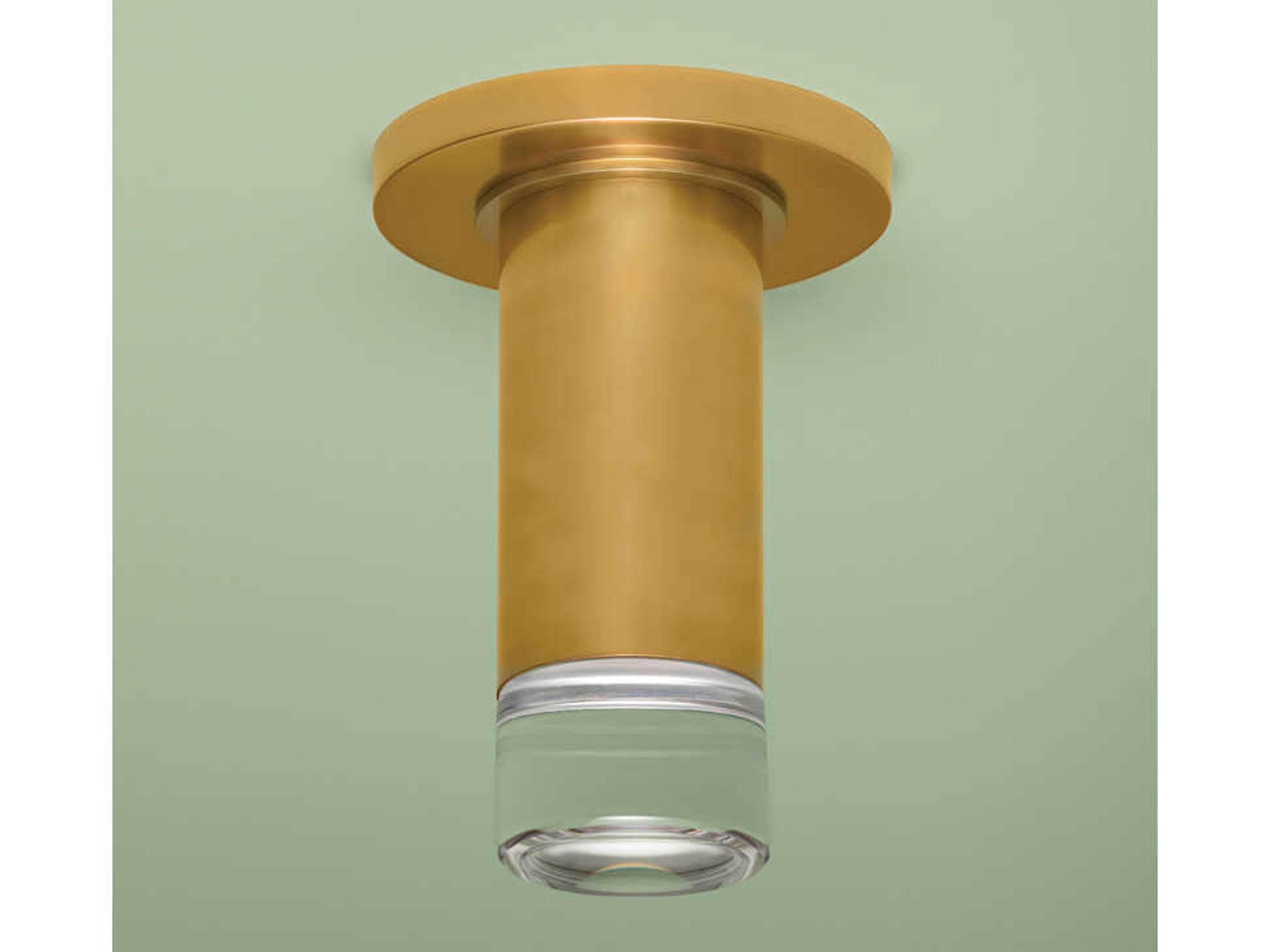 Mitzi Claudie 1-Light Aged Brass Cylinder Flush Mount