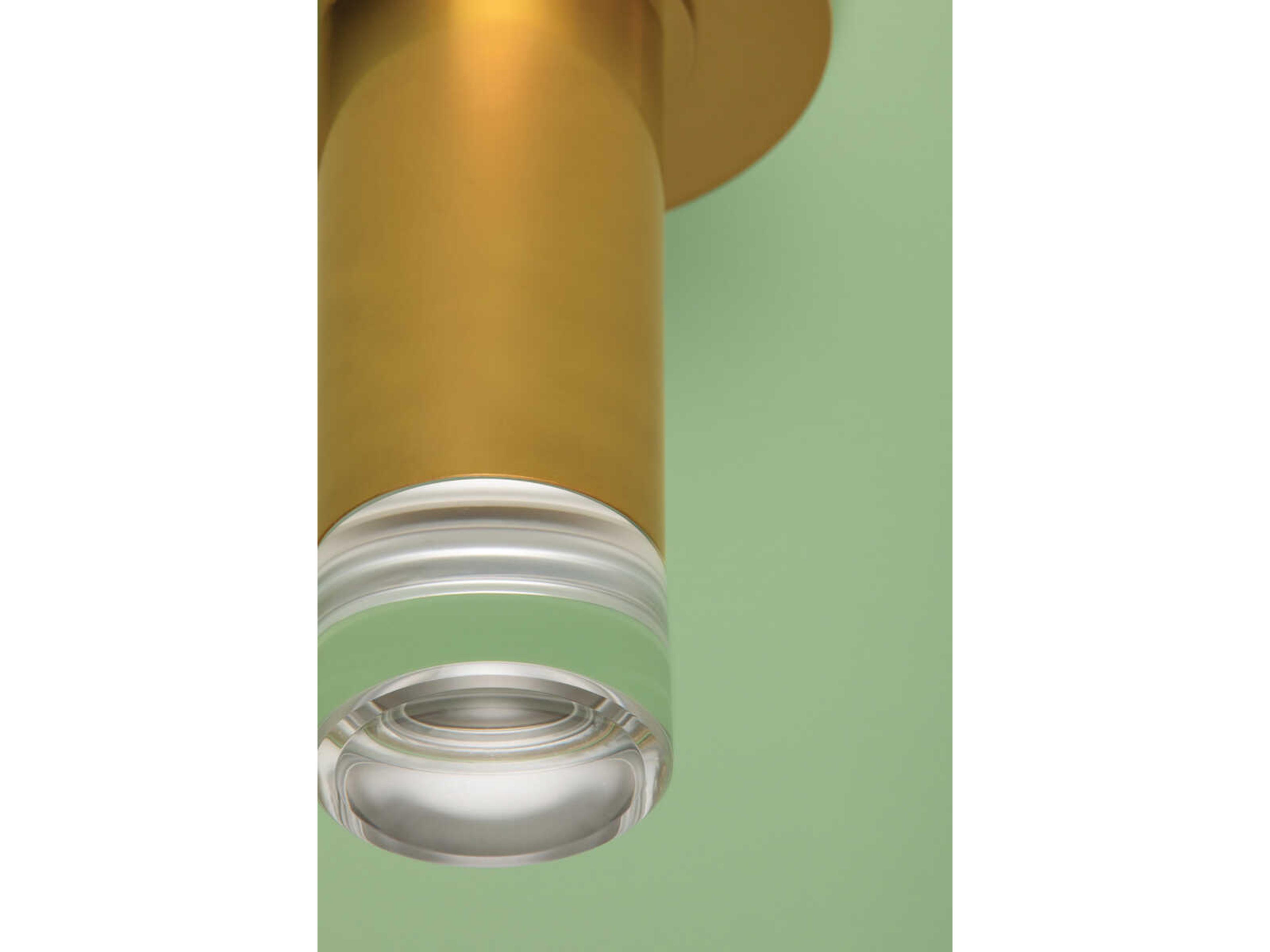 Mitzi Claudie 1-Light Aged Brass Cylinder Flush Mount