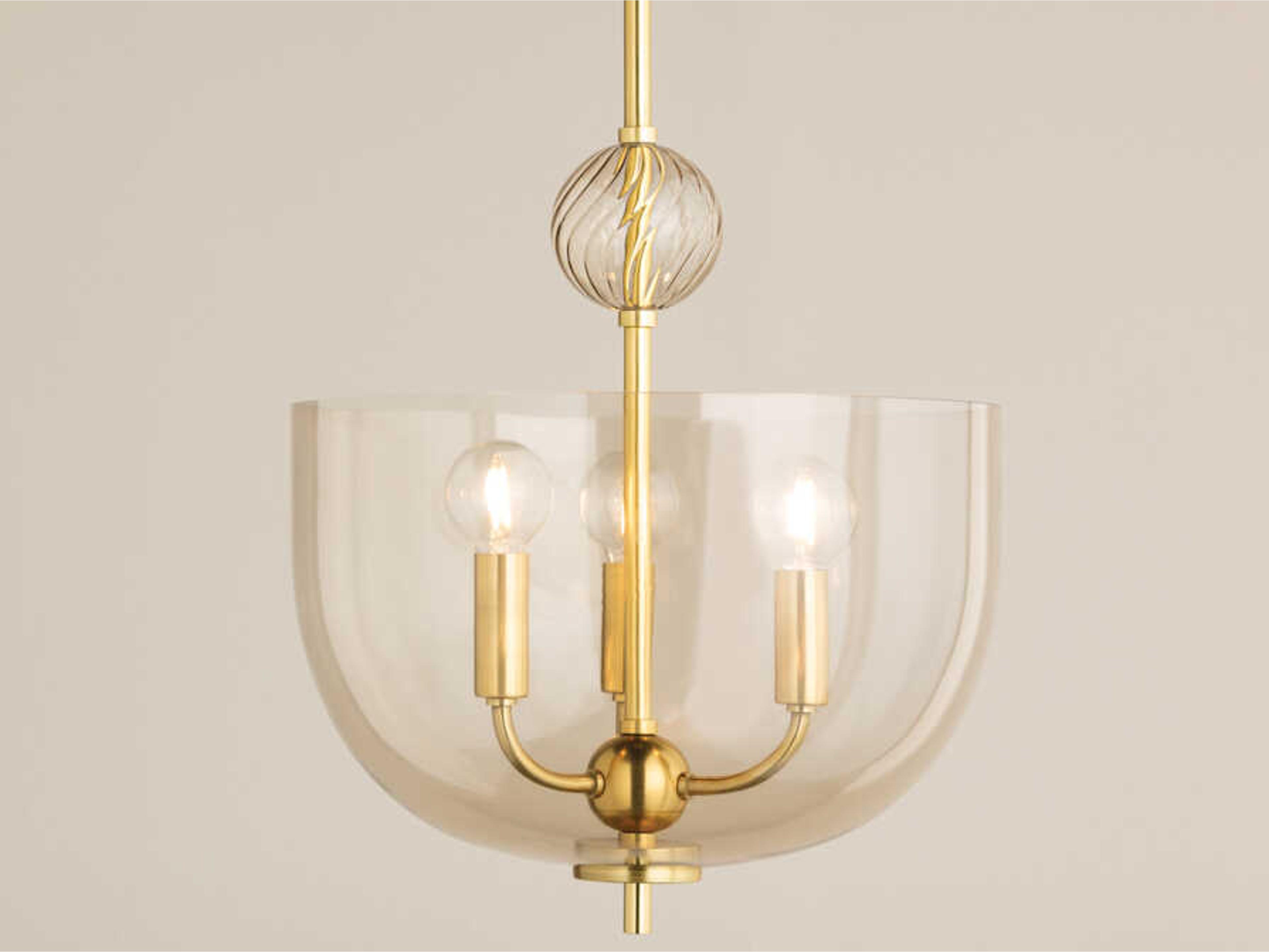 Mitzi Arianne 3-Light Aged Brass Bowl Mini Pendant