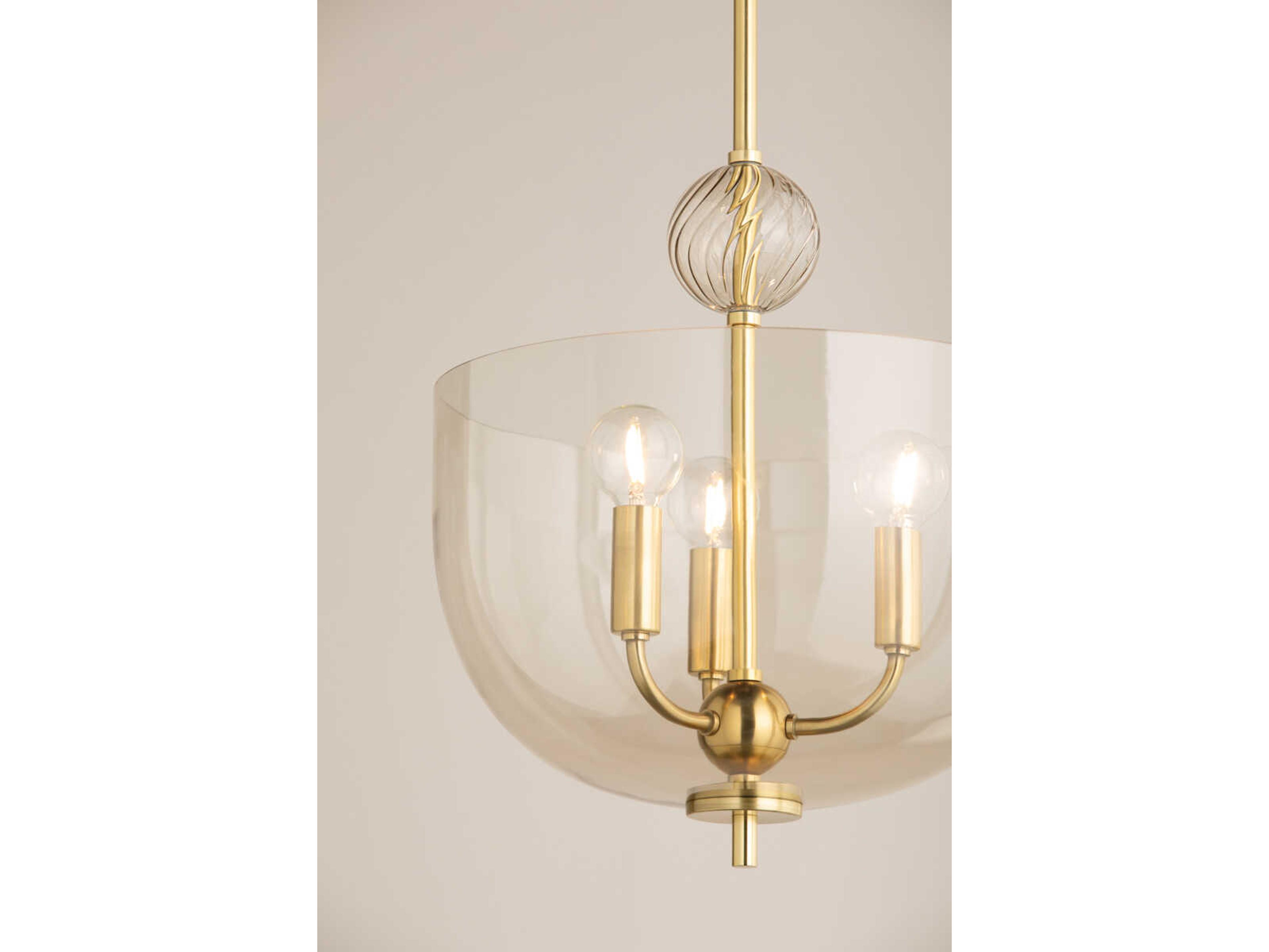 Mitzi Arianne 3-Light Aged Brass Bowl Mini Pendant