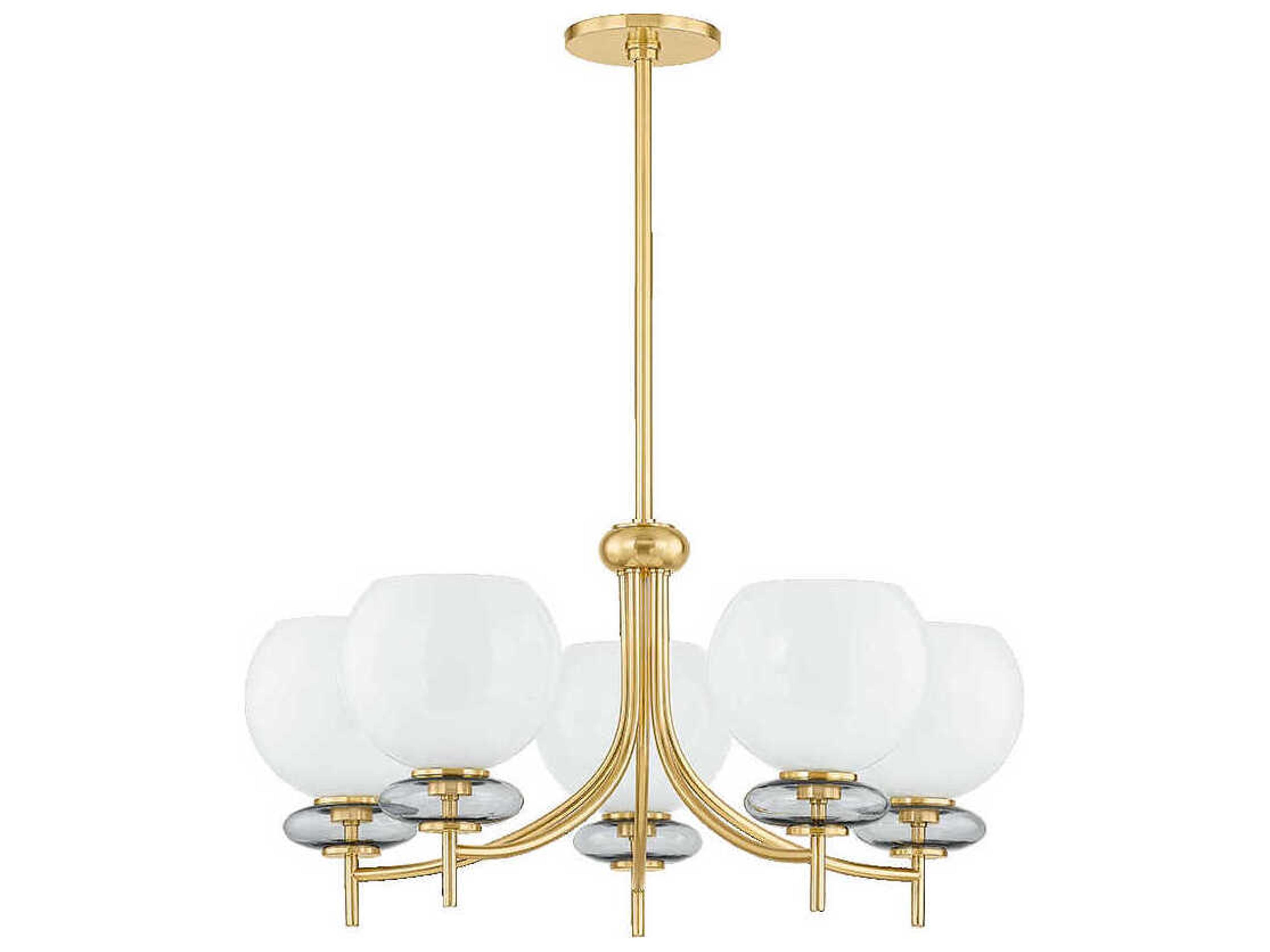 Alexia 5-Light Aged Brass Chandelier