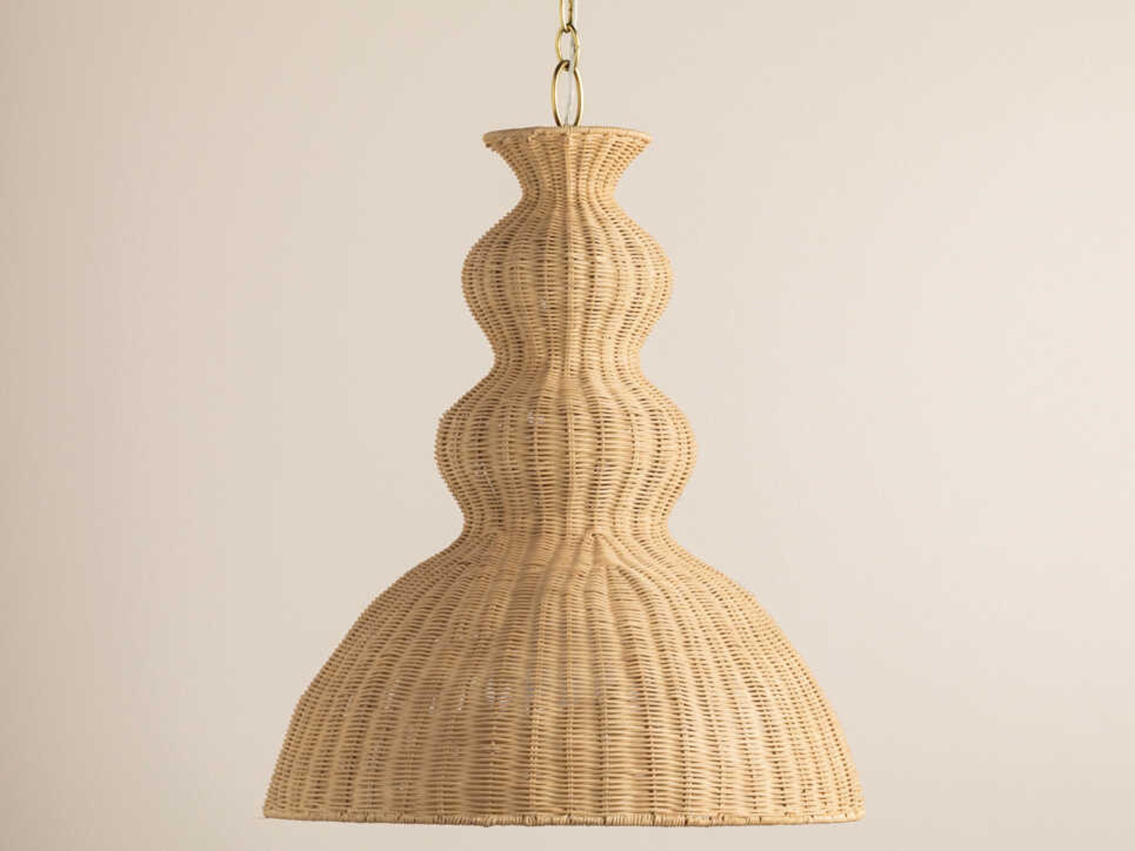 Mitzi Mayla 1-Light Aged Brass Brown Geometric Pendant