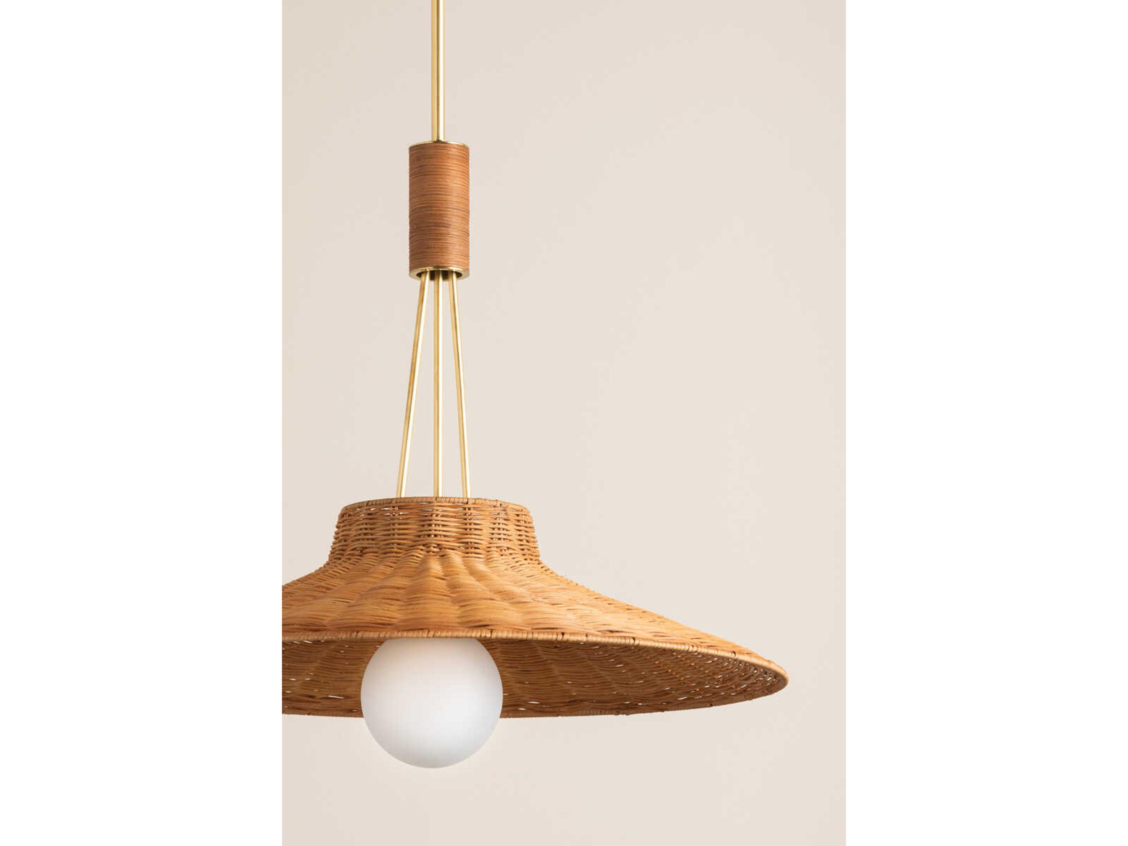 Mitzi Laudine 1-Light Aged Brass Dome Pendant