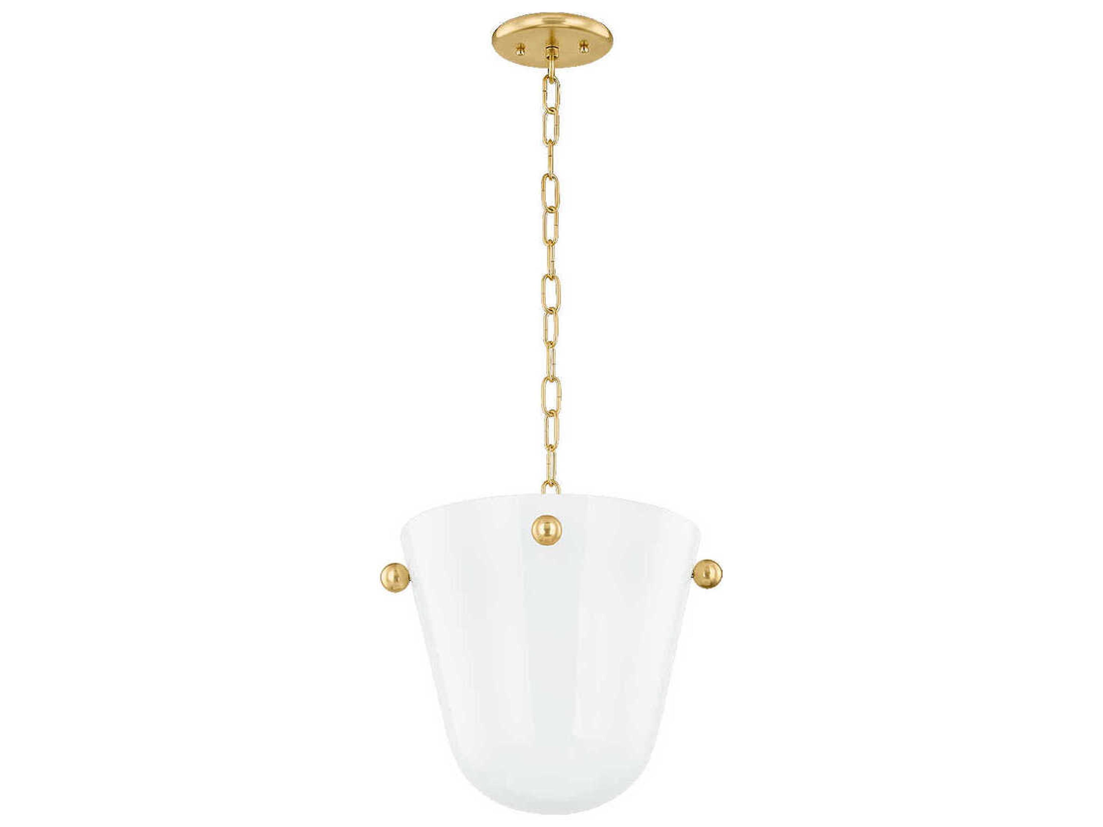 Rima 1-Light Aged Brass Bowl Pendant