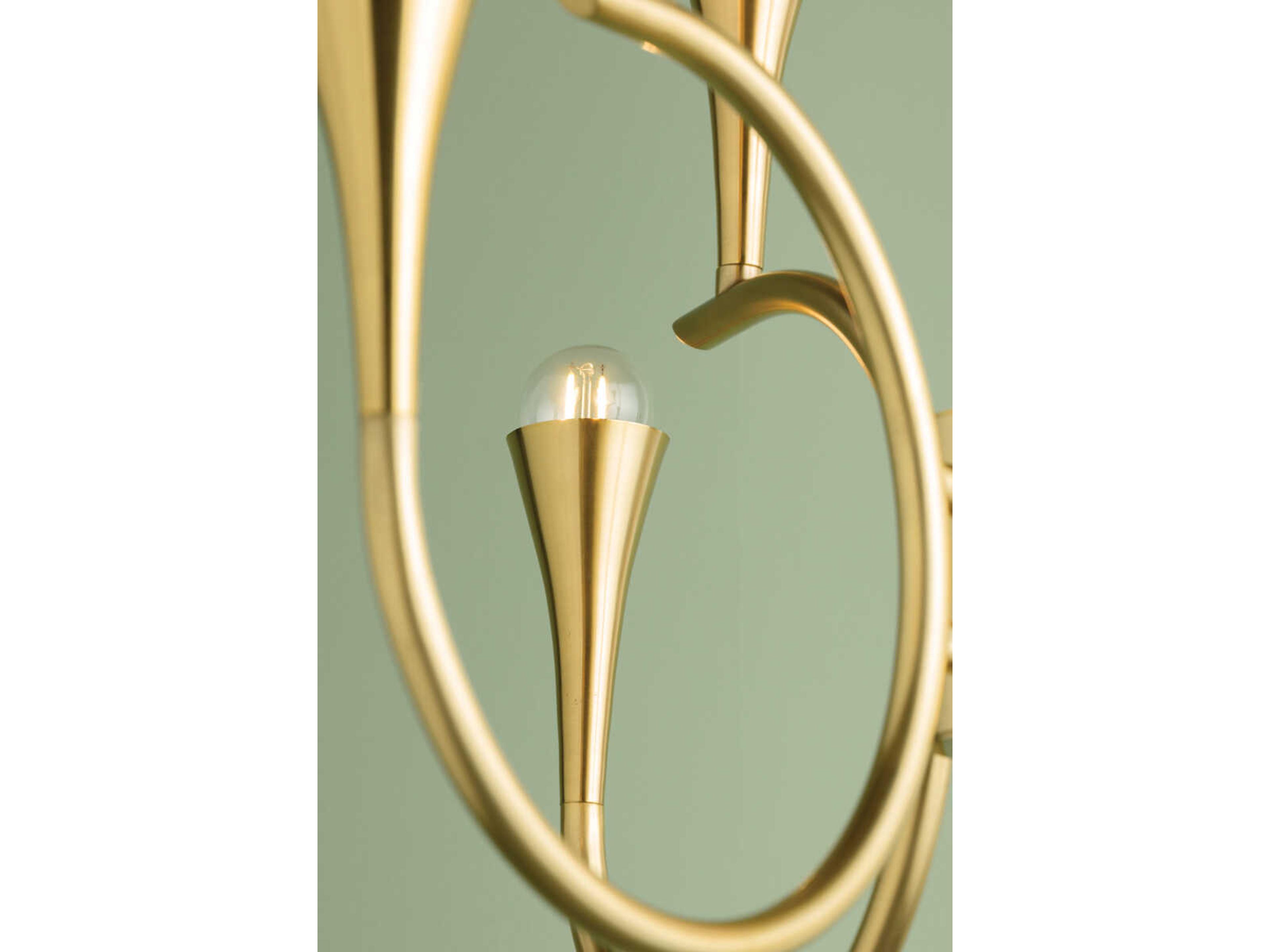 Mitzi Aviana 6-Light Aged Brass Geometric Chandelier