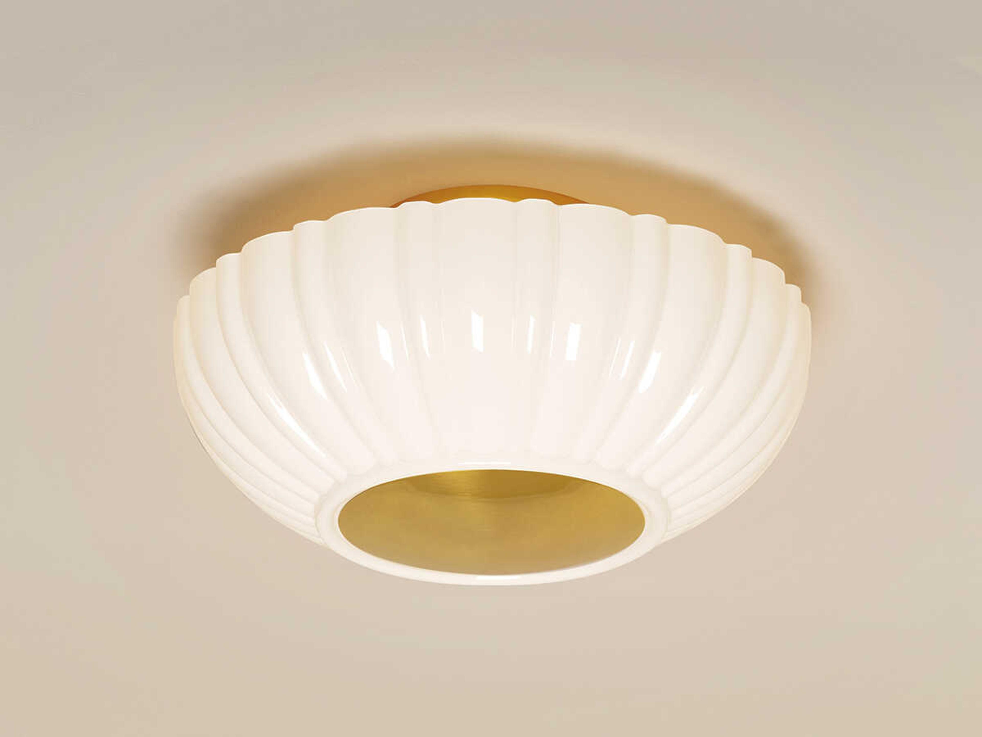 Mitzi Anne 2-Light Aged Brass Semi Flush Mount