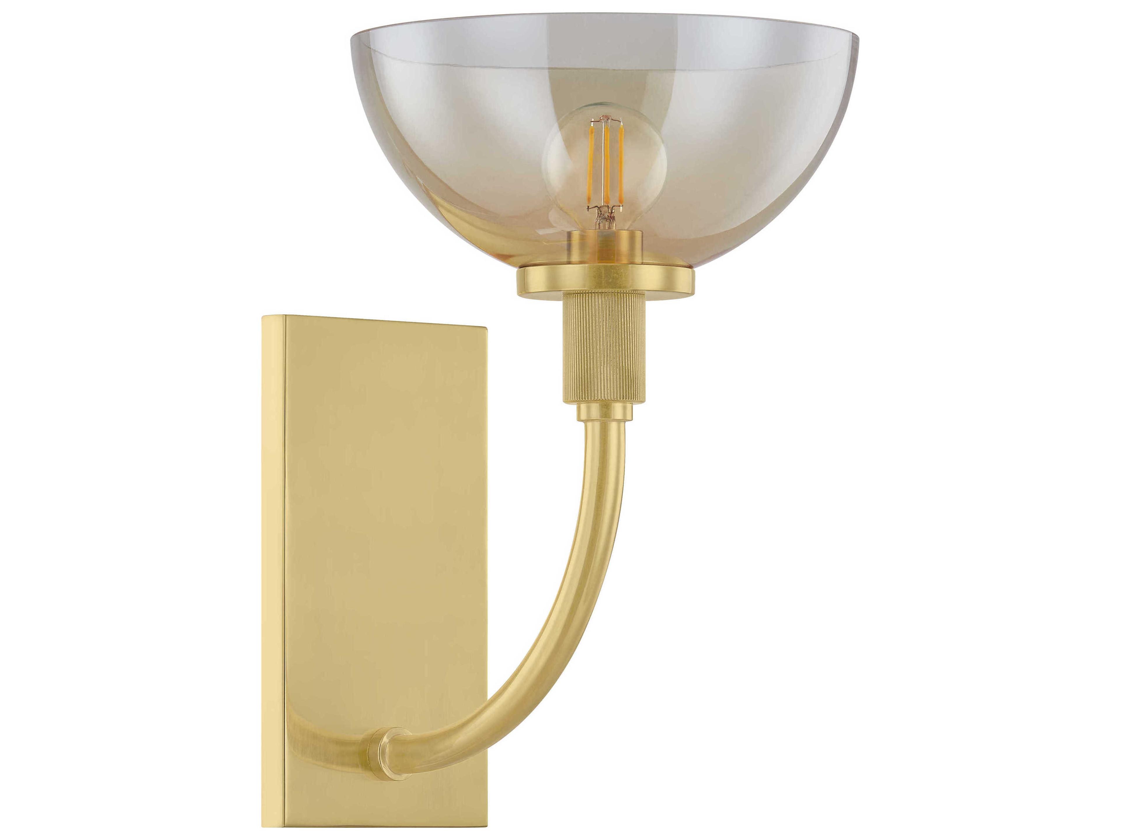 Mitzi Eva 1-Light Aged Brass Wall Sconce