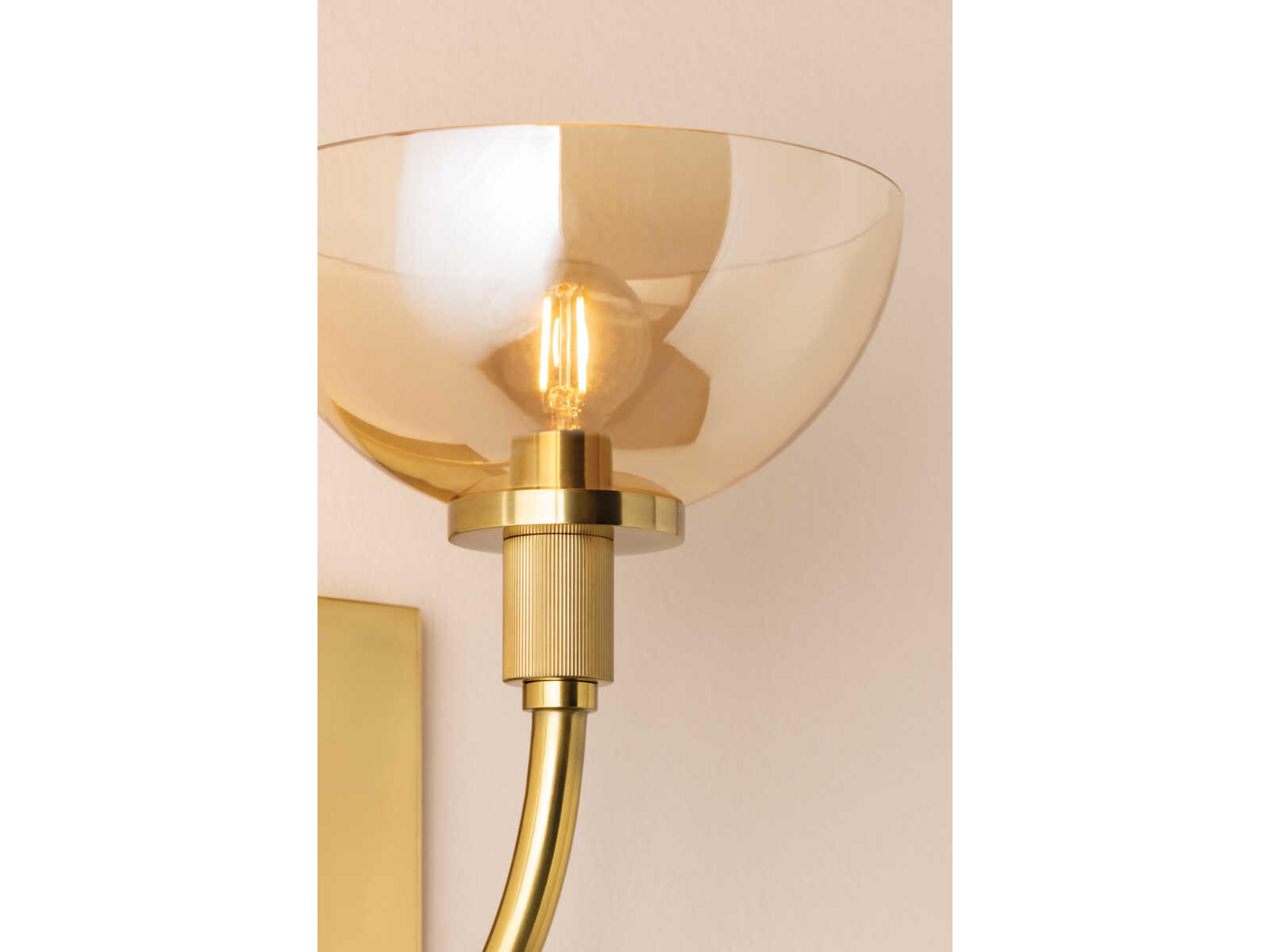 Mitzi Eva 1-Light Aged Brass Wall Sconce