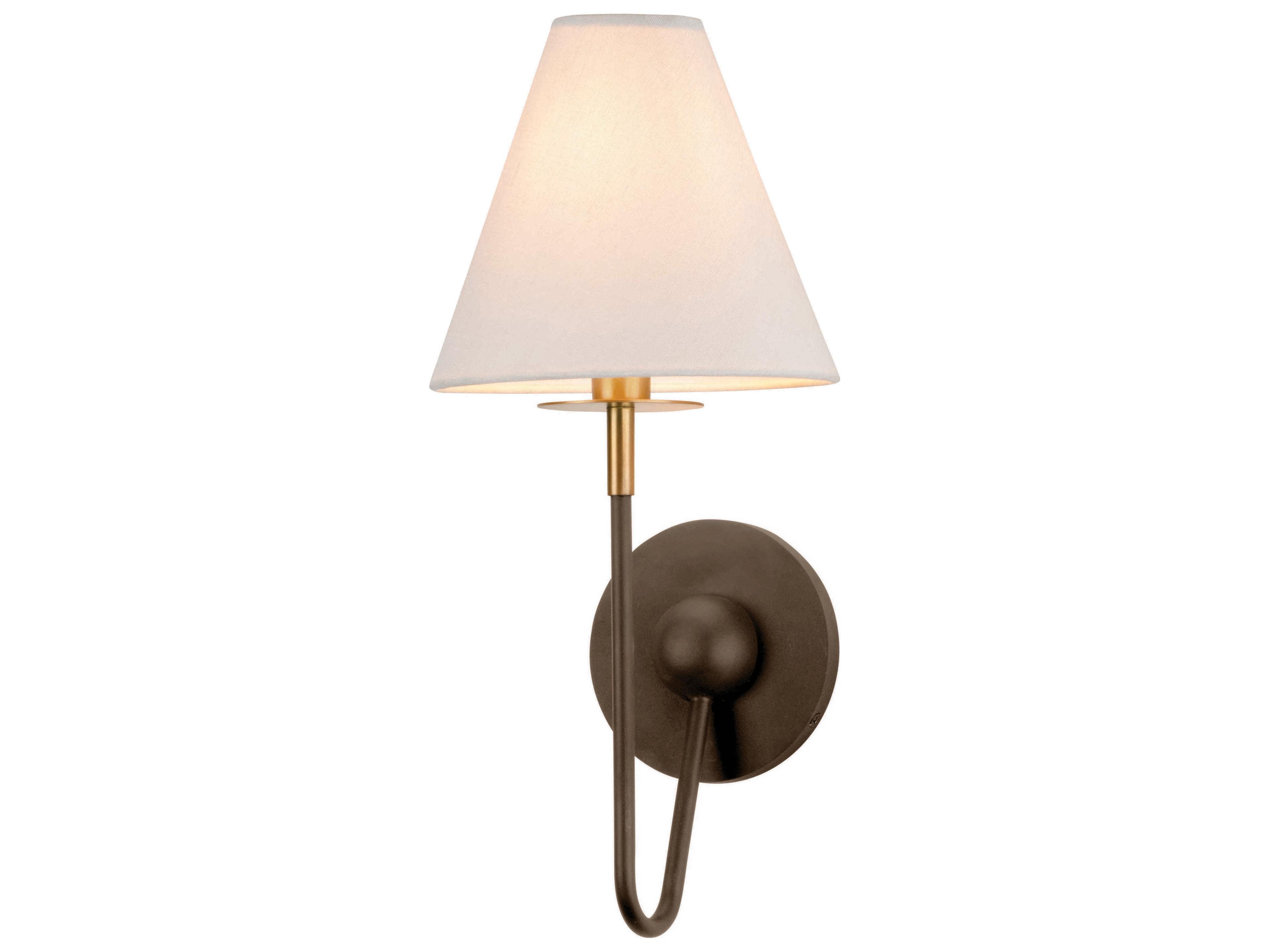 Polly 1-Light Aged Brass Bronze Wall Sconce