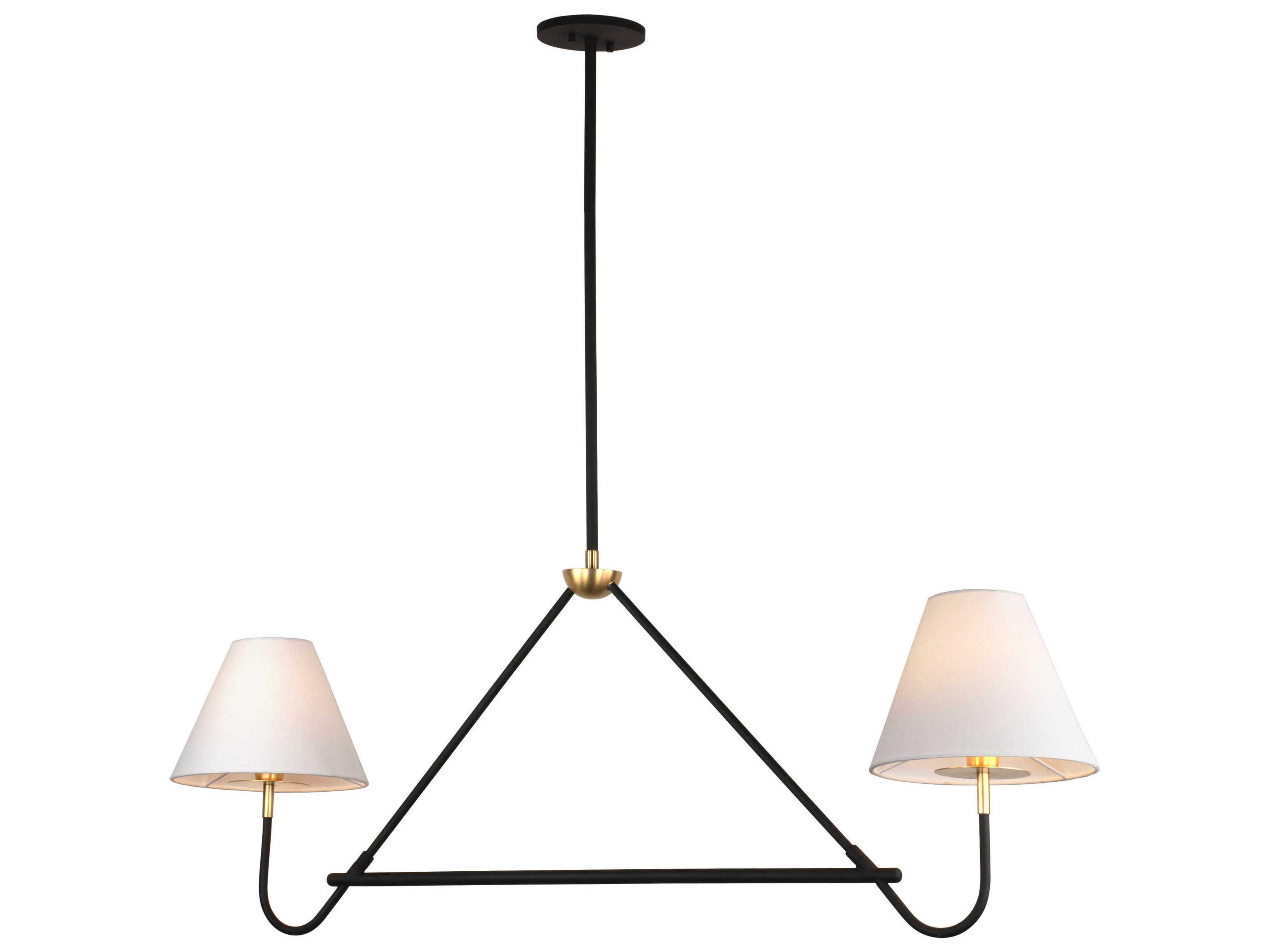 Polly 2-Light Aged Brass Bronze Island Pendant