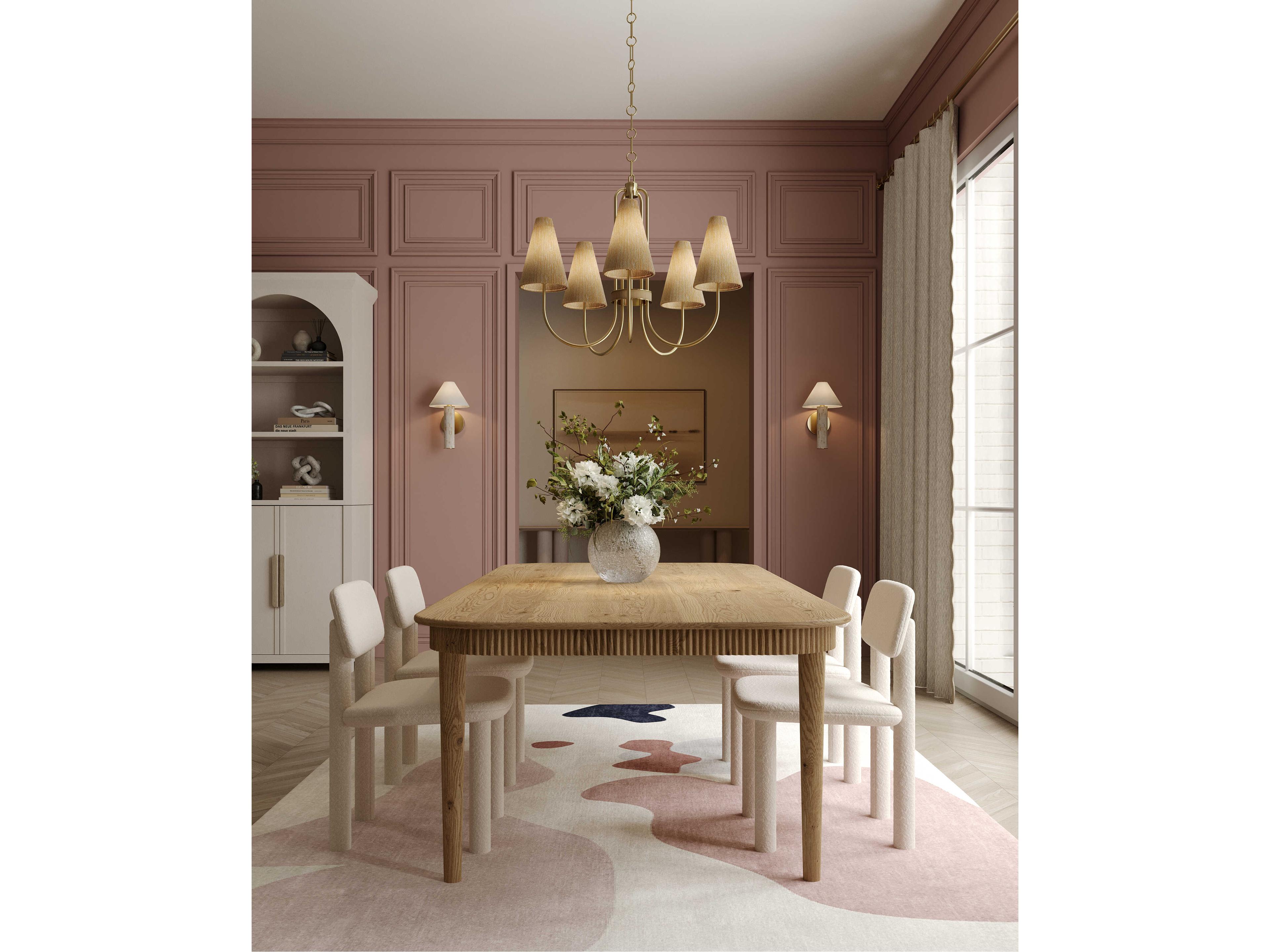 Mitzi Jessel 5-Light Aged Brass Candelabra Chandelier