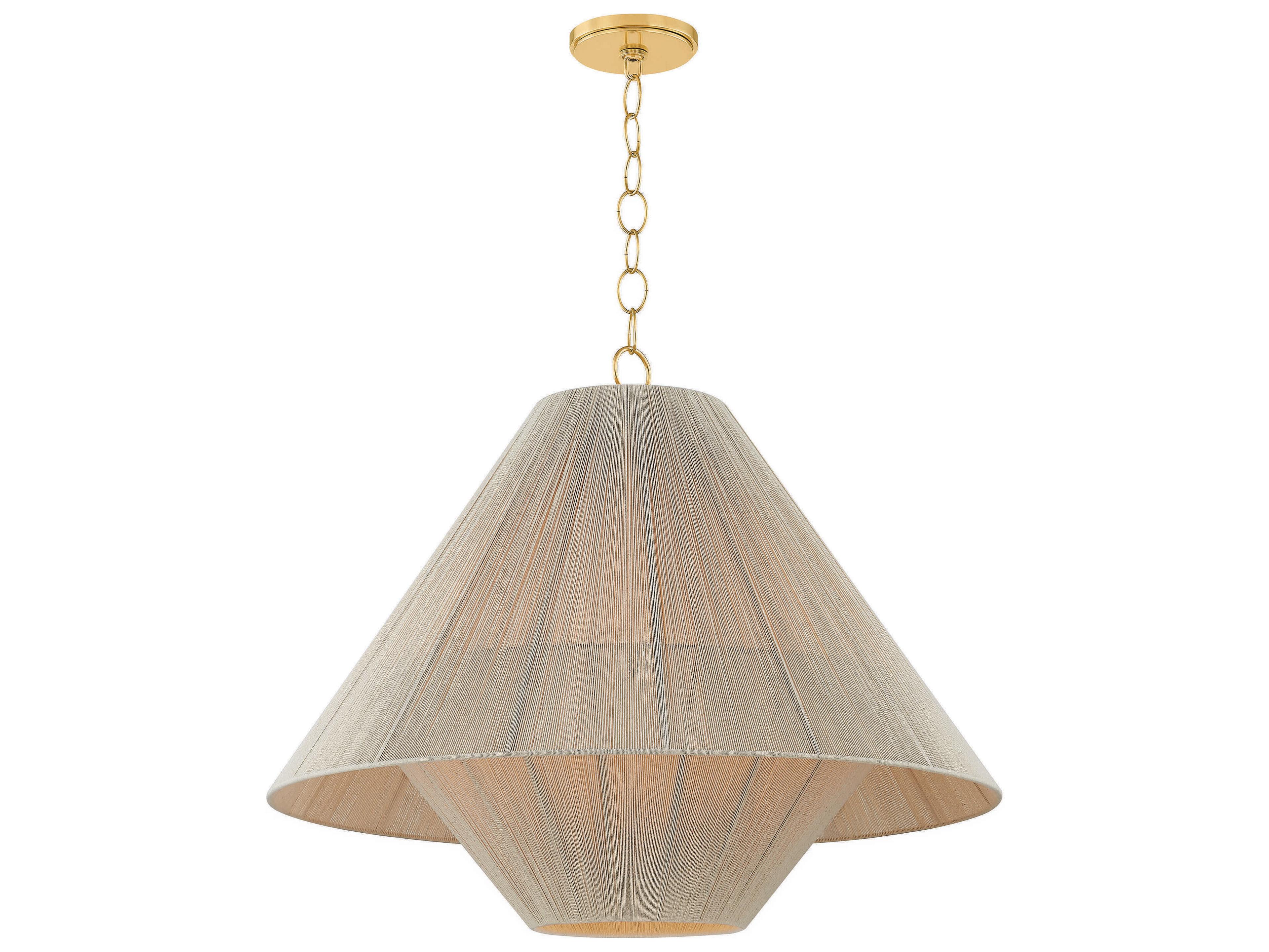 Eleanor 1-Light Aged Brass Pendant