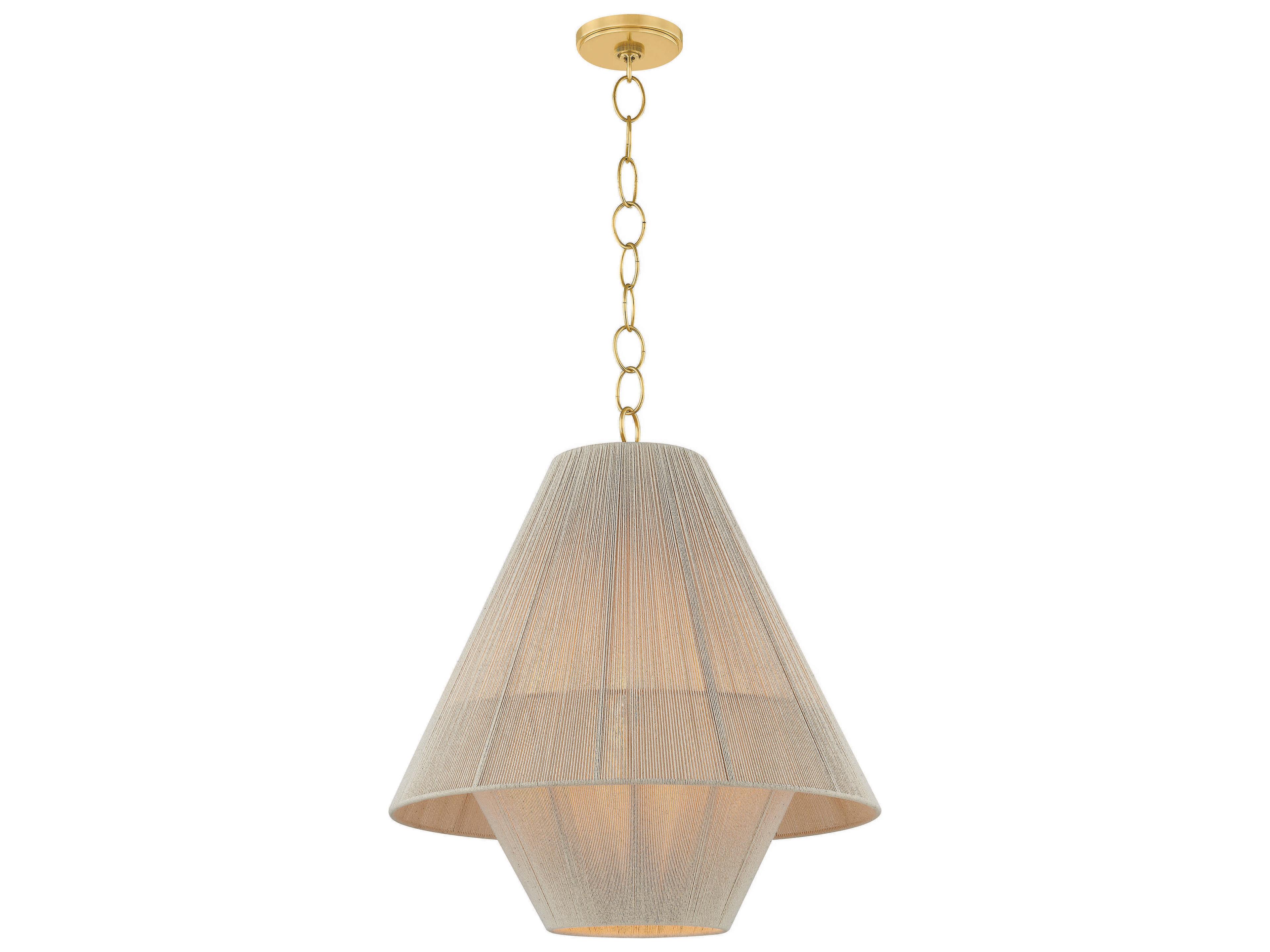 Eleanor 1-Light Aged Brass Pendant