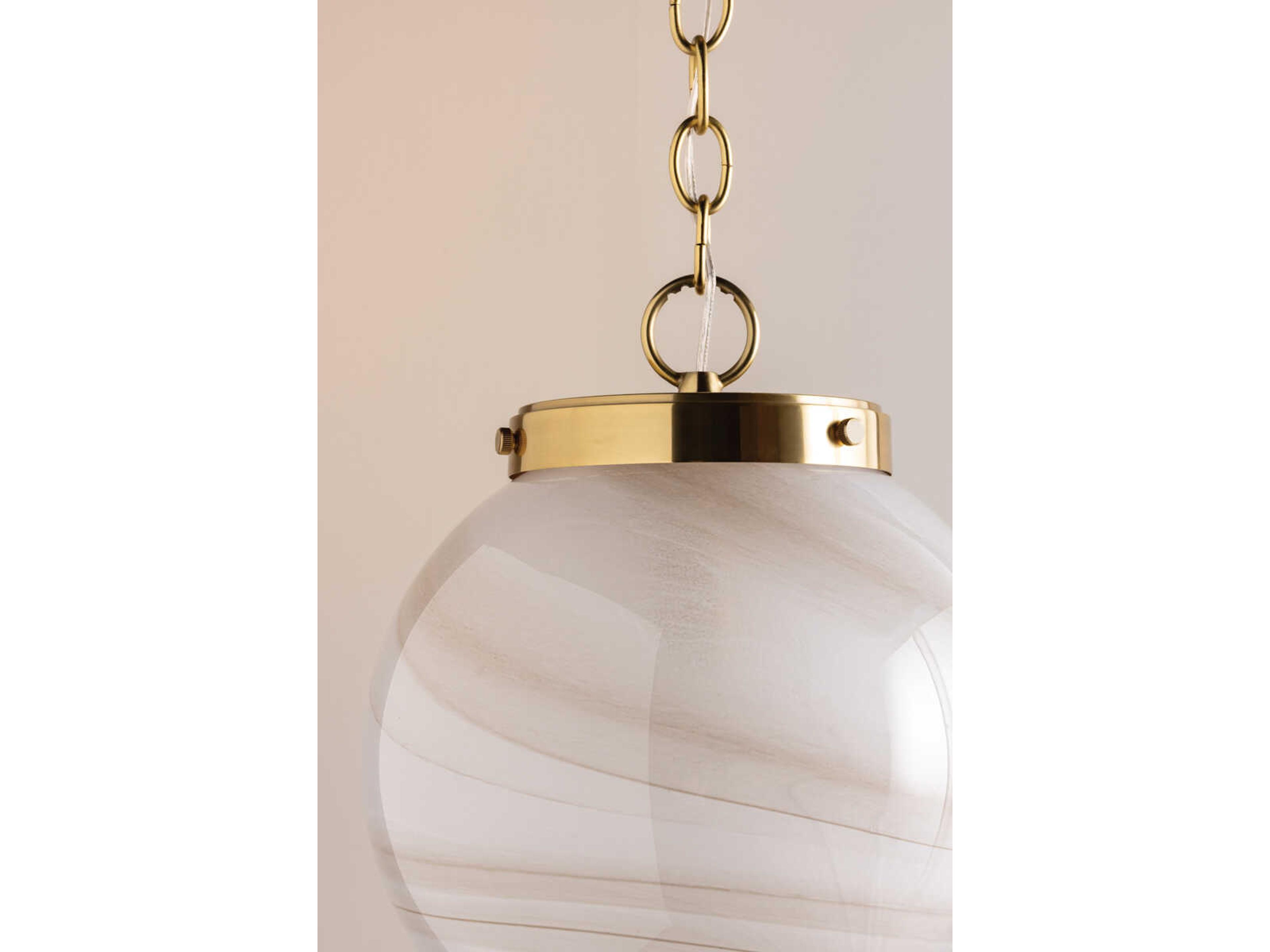 Mitzi Ambra 1-Light Aged Brass Mini Pendant