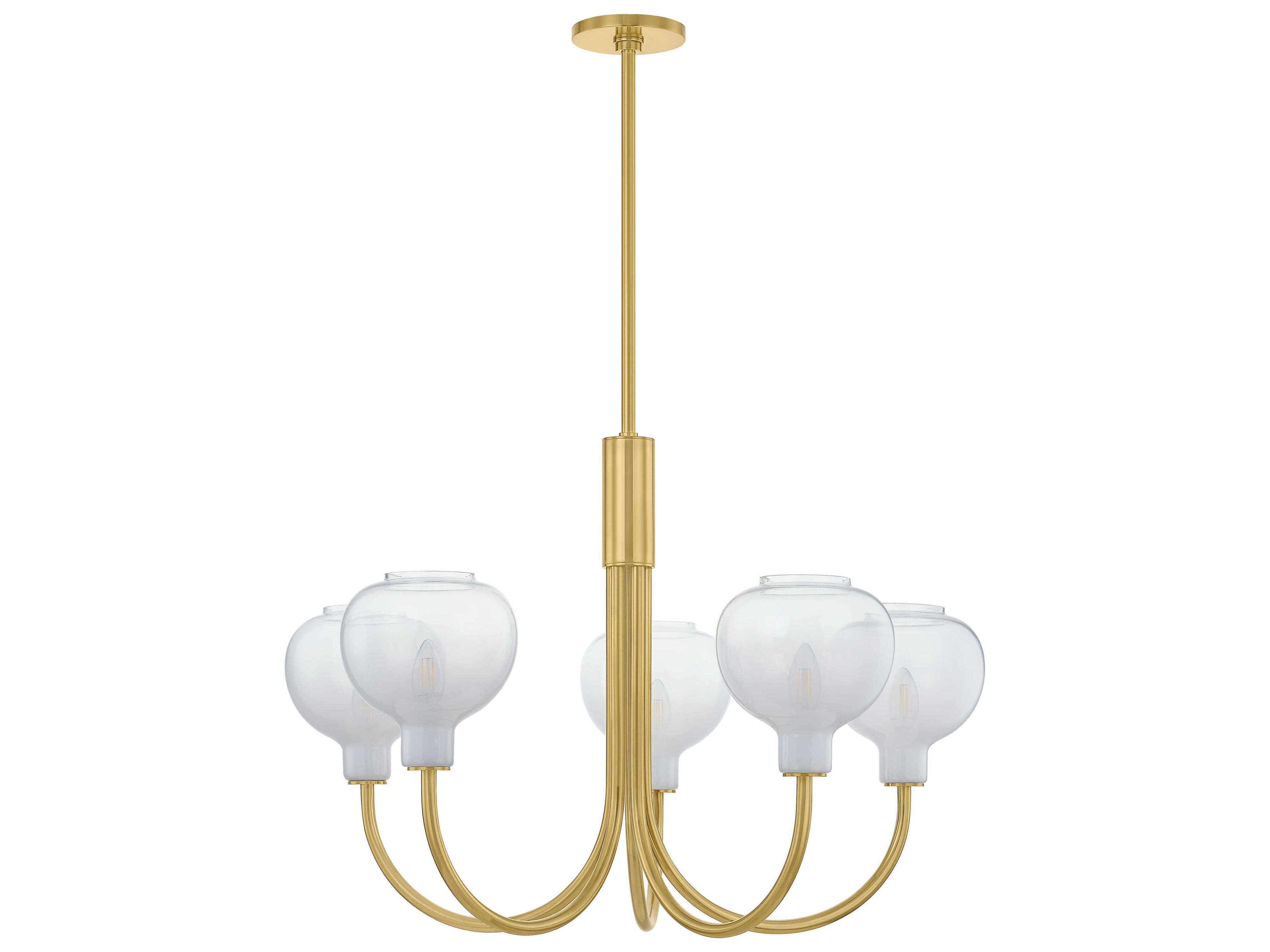 Mitzi Estelle 5-Light Aged Brass Round Chandelier