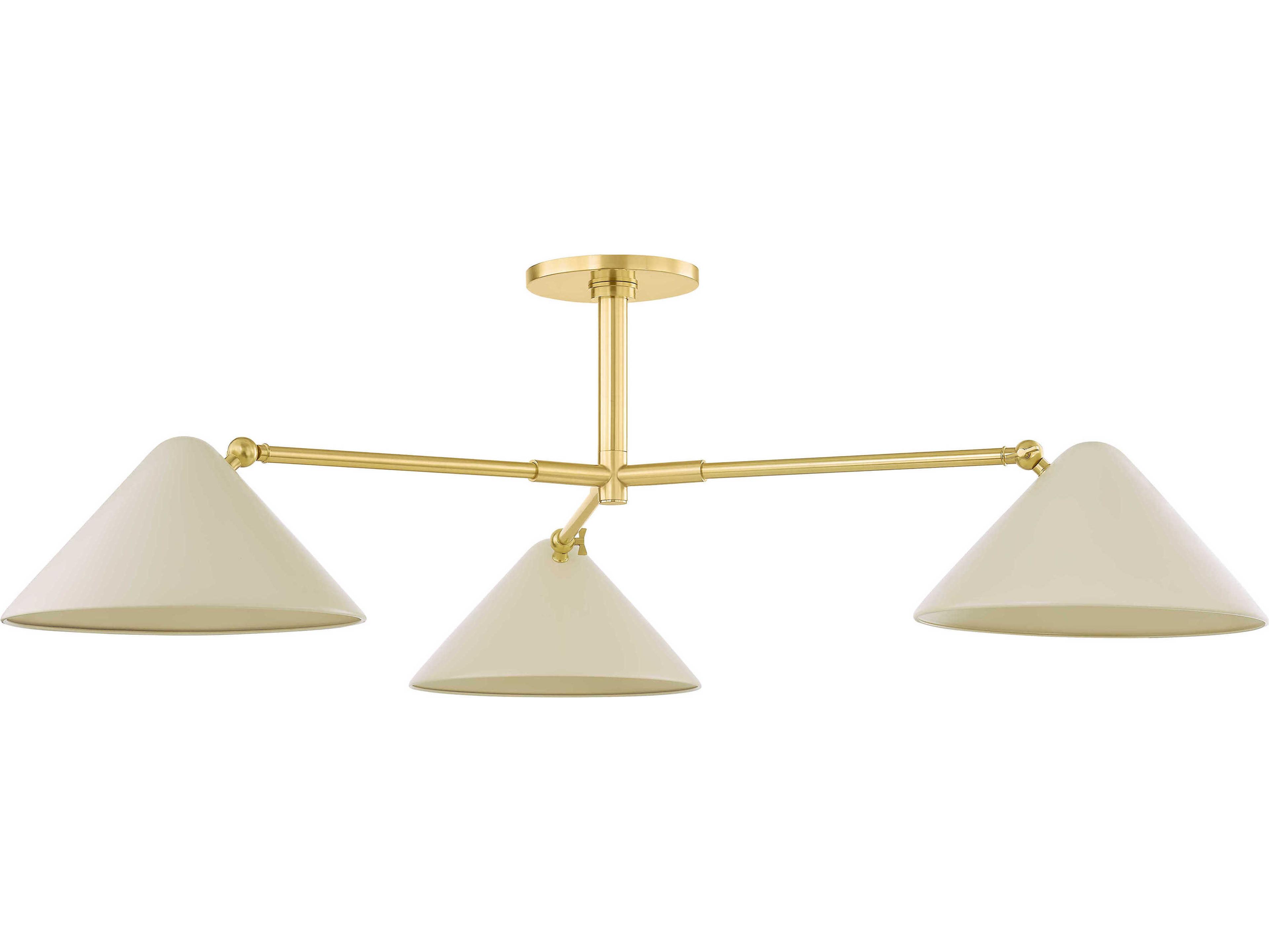 Mitzi Sonja 3-Light True Bronze Soft Bisque Semi Flush Mount