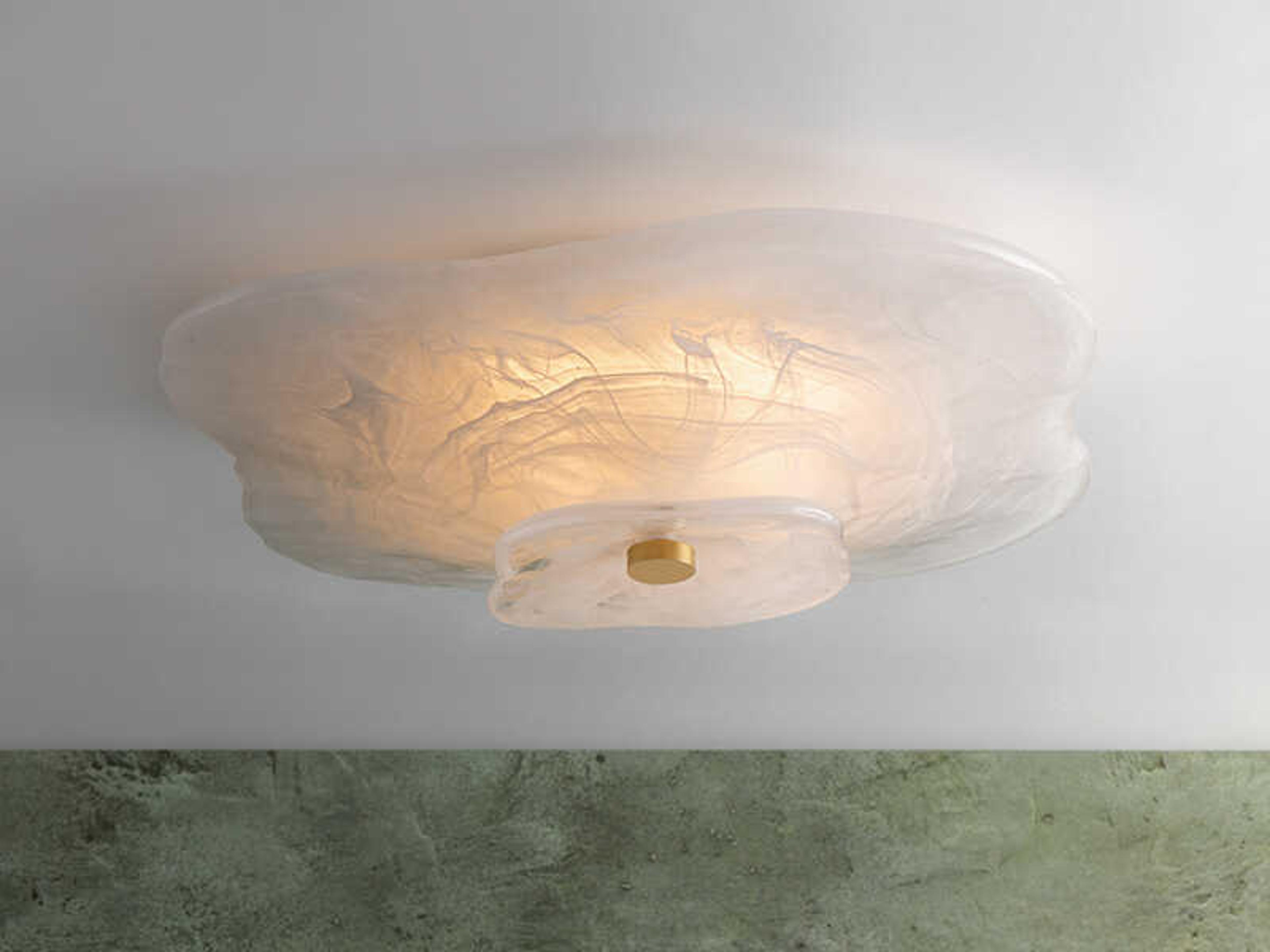 Mitzi Starlie 1-Light Aged Brass Flush Mount