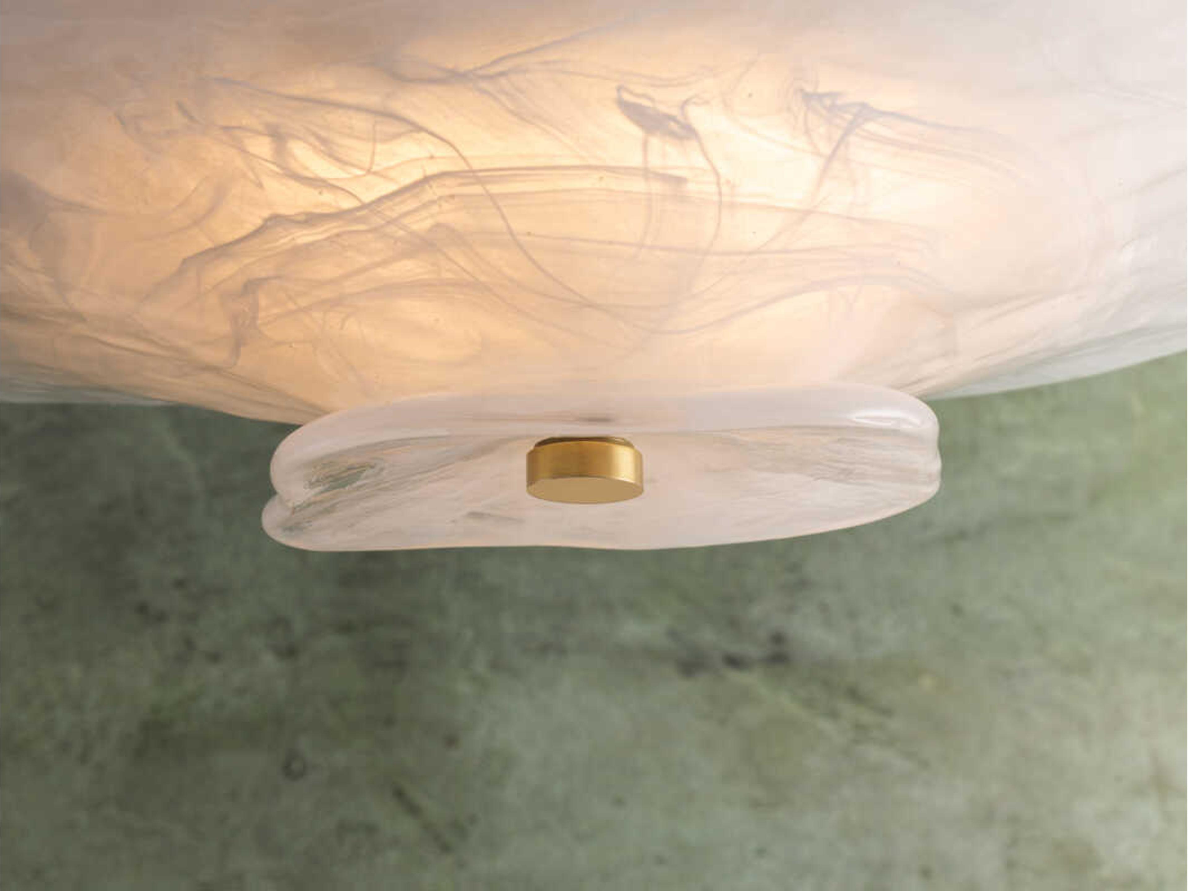 Mitzi Starlie 1-Light Aged Brass Flush Mount