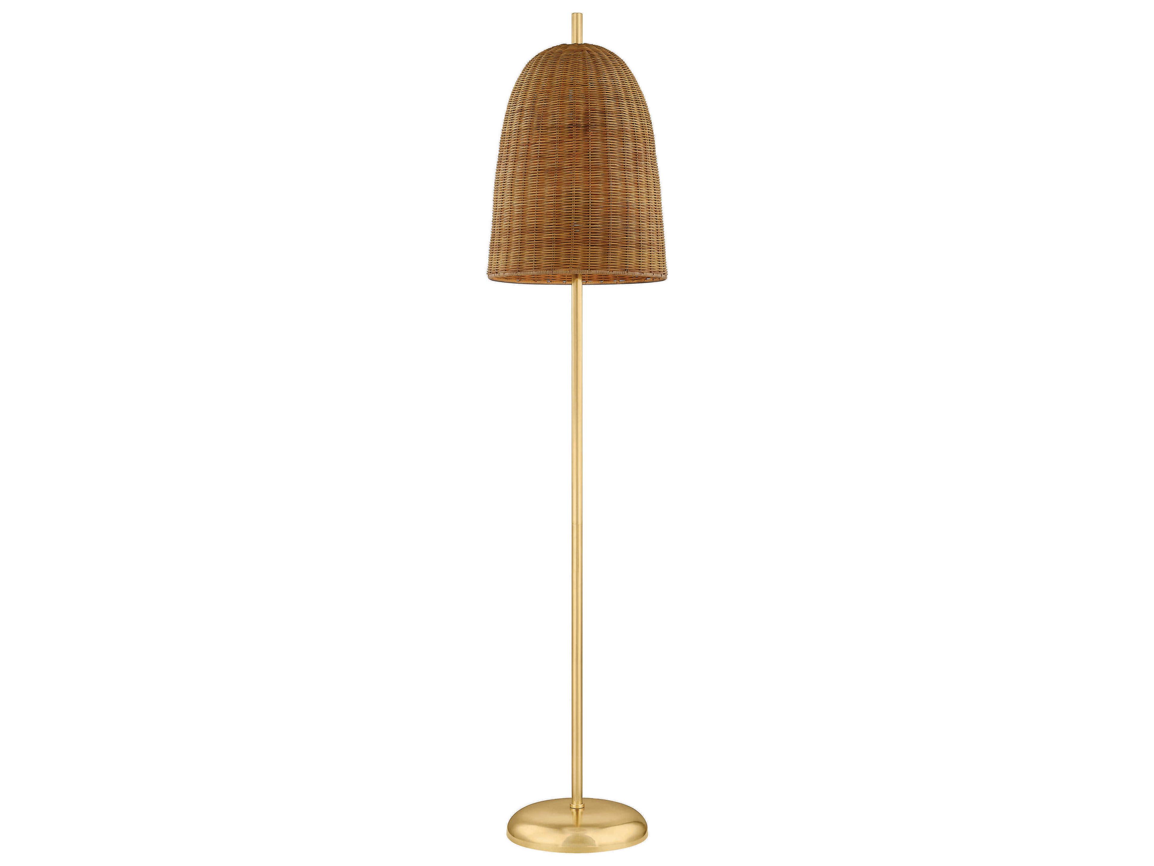 Beatrice Aged Brass Floor Lamp
