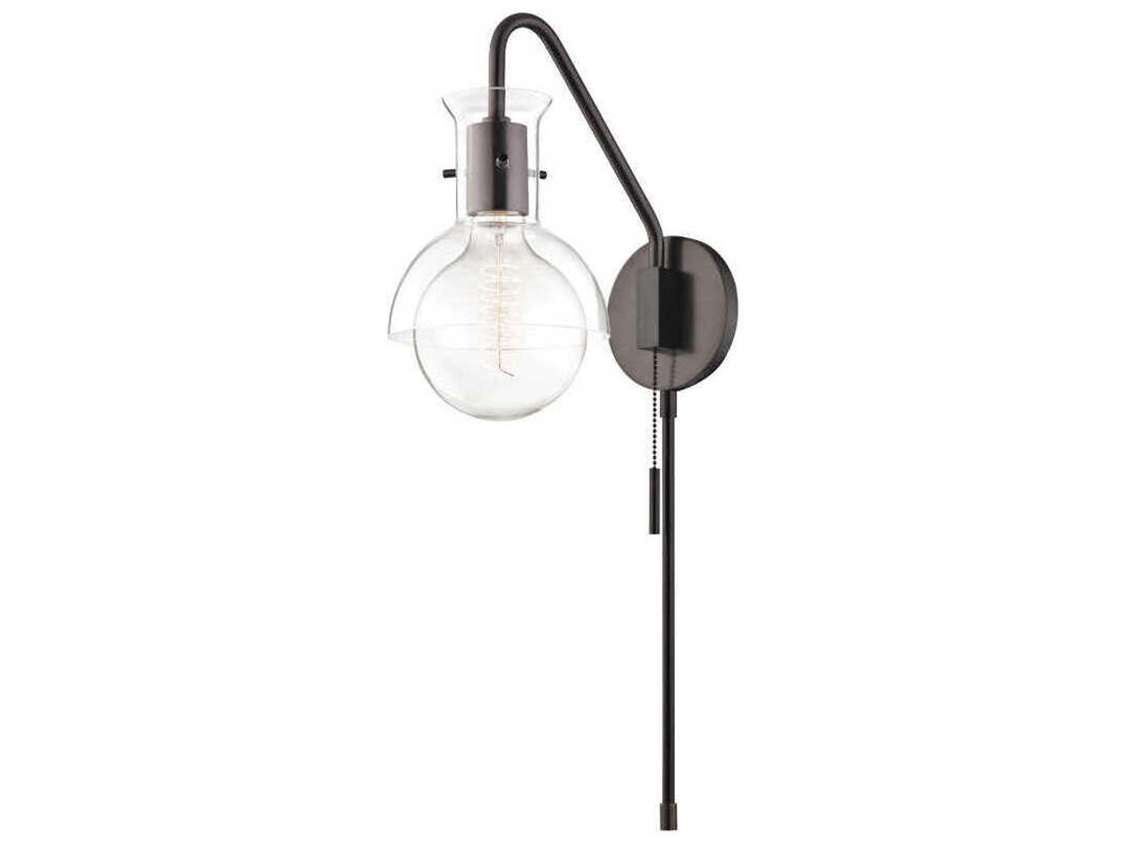 Riley 1-Light Old Bronze Glass Wall Sconce