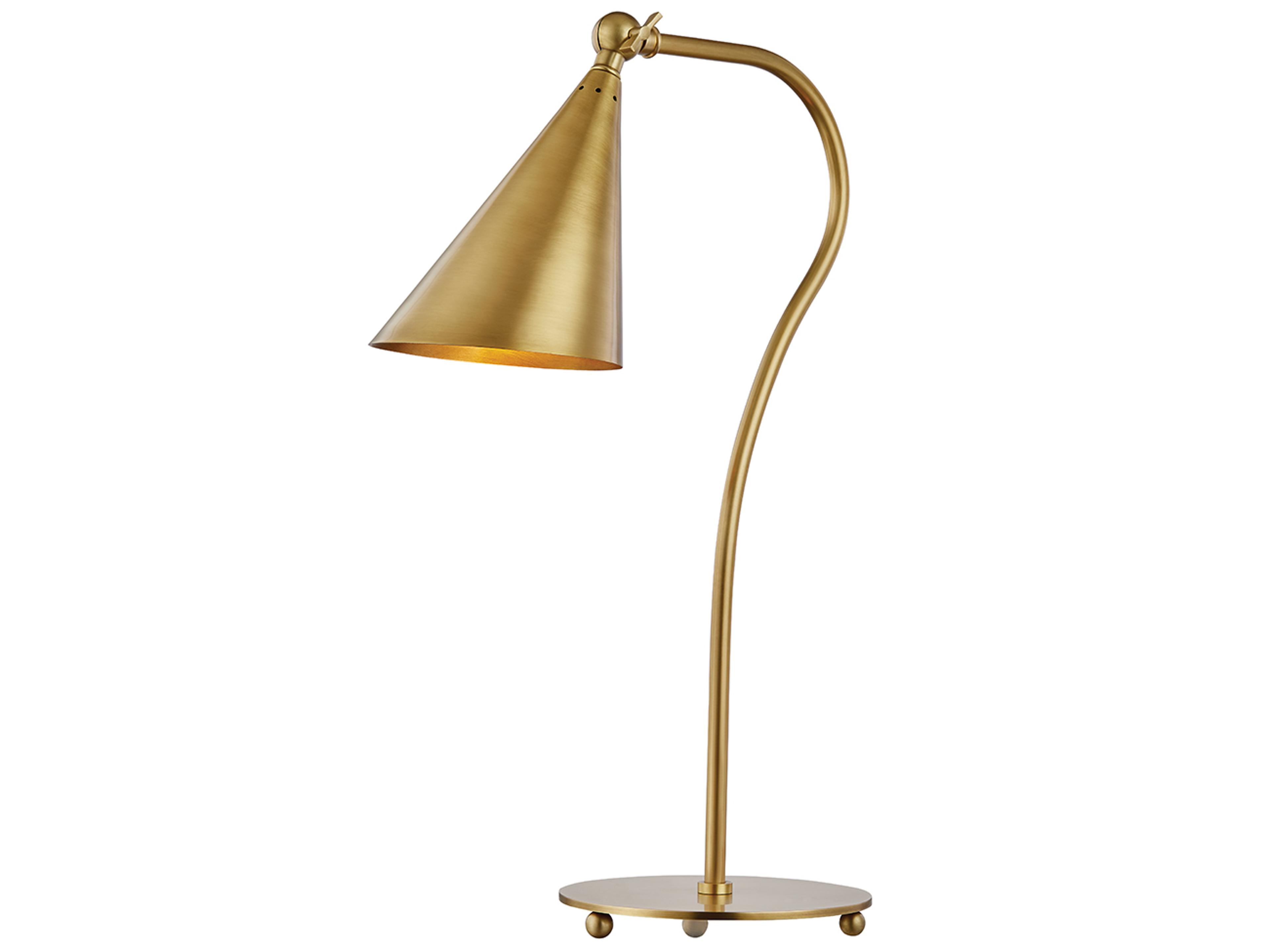 Lupe Table Lamp in Aged Brass