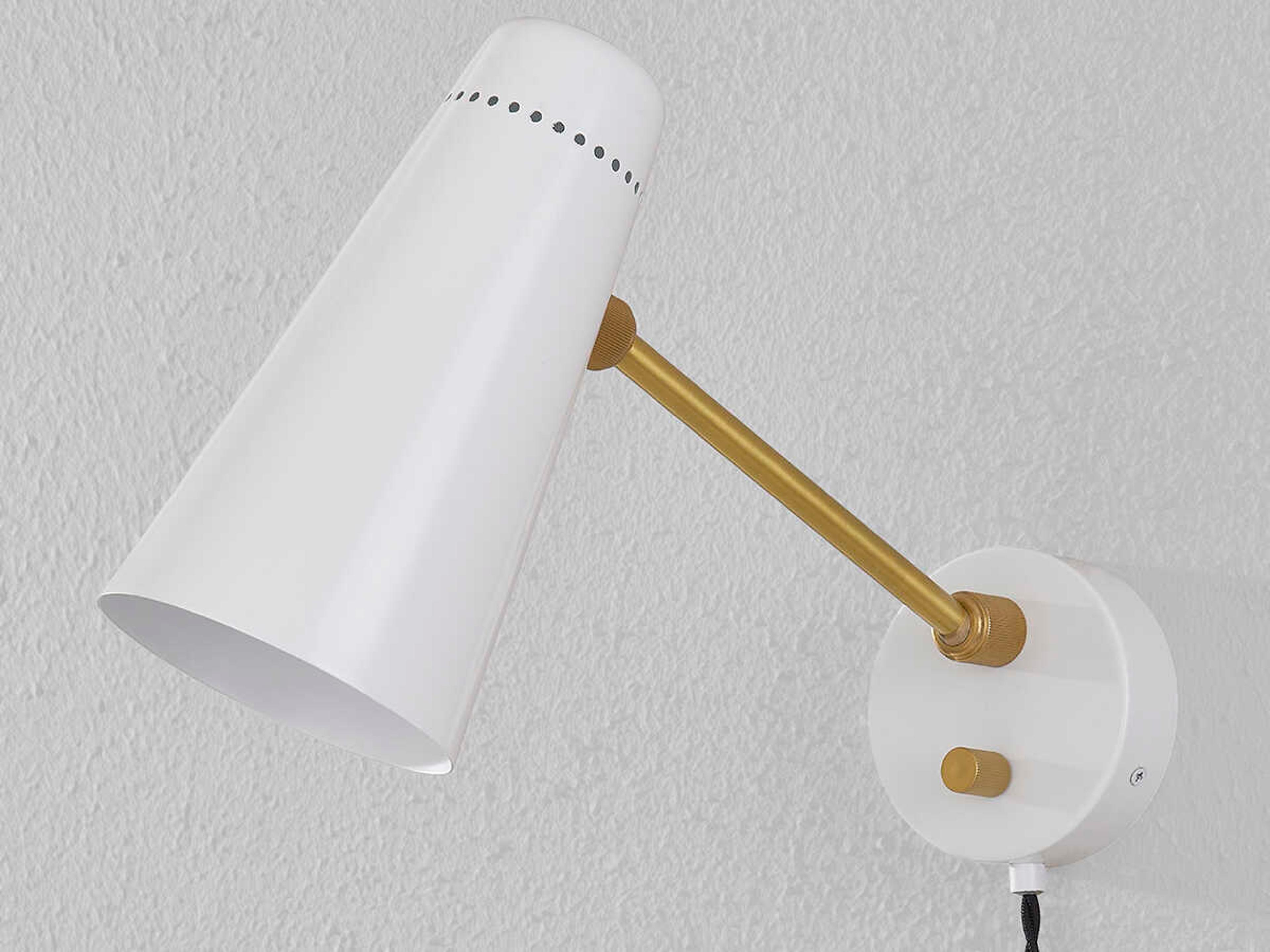 Mitzi Alex 1-Light Aged Brass White Swing Wall Sconce