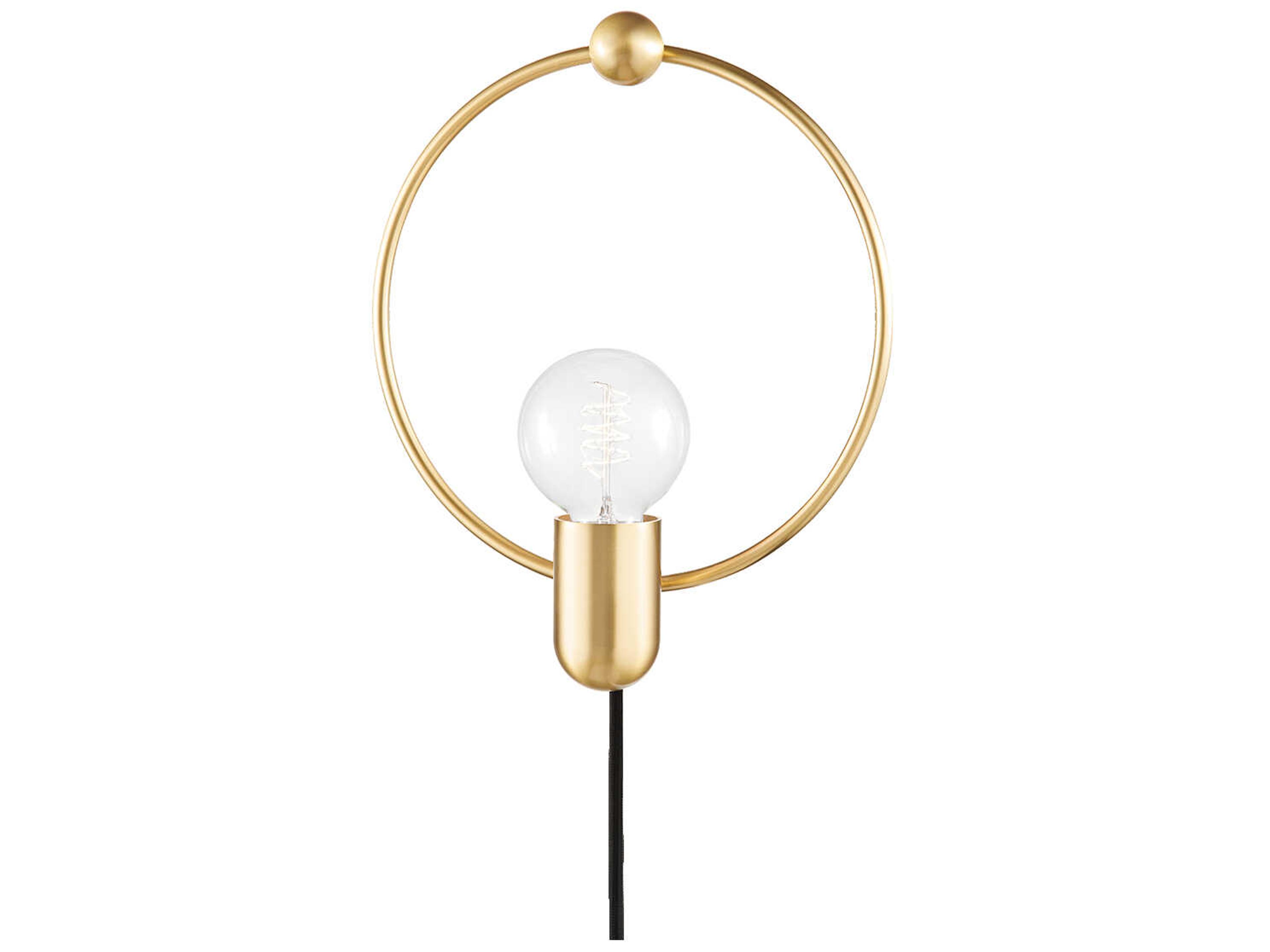 Darcy 1-Light Aged Brass Wall Sconce