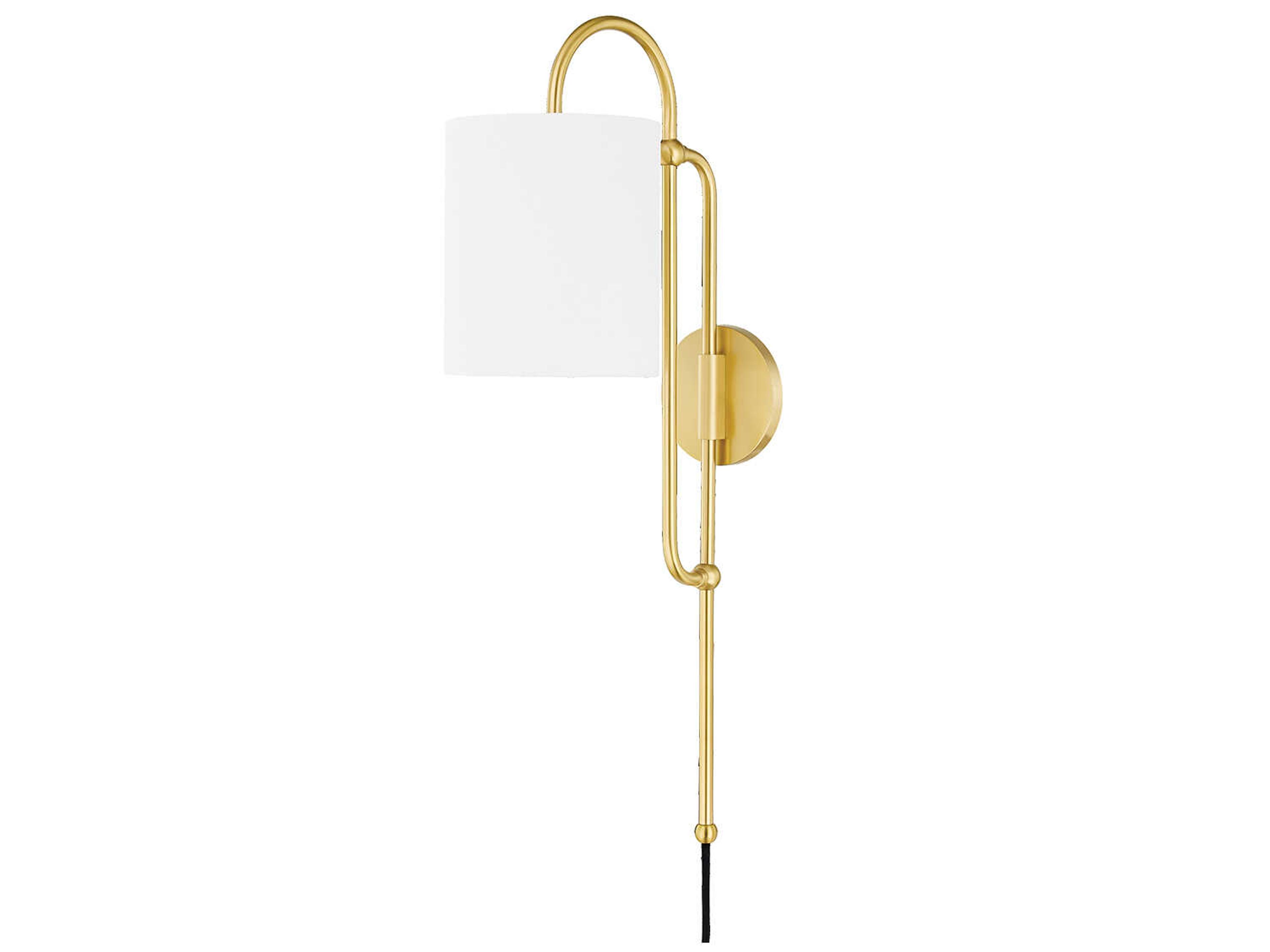 Caroline 1-Light Aged Brass Wall Sconce