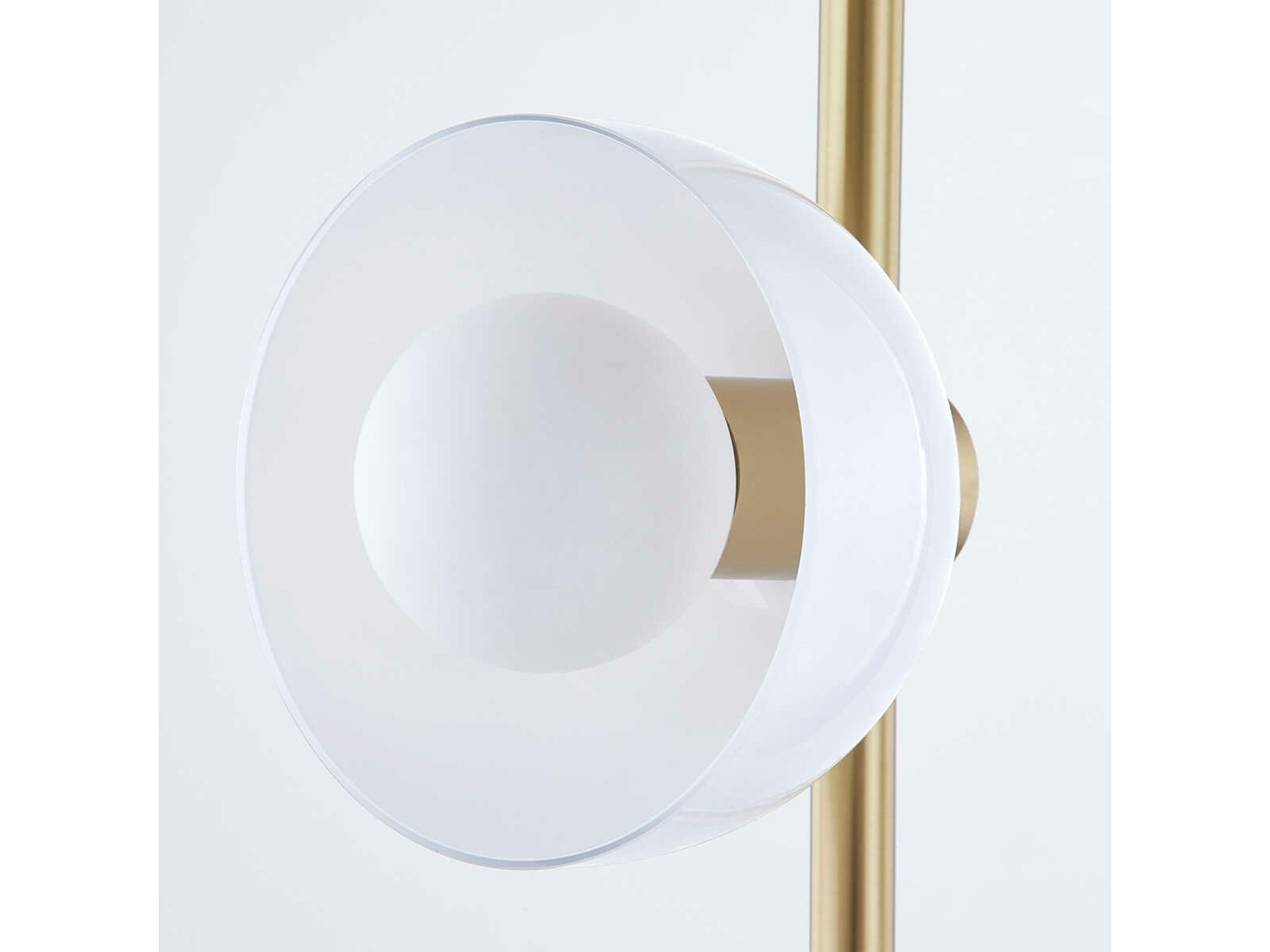 Mitzi Belle Aged Brass Opal Glossy Glass Floor Lamp