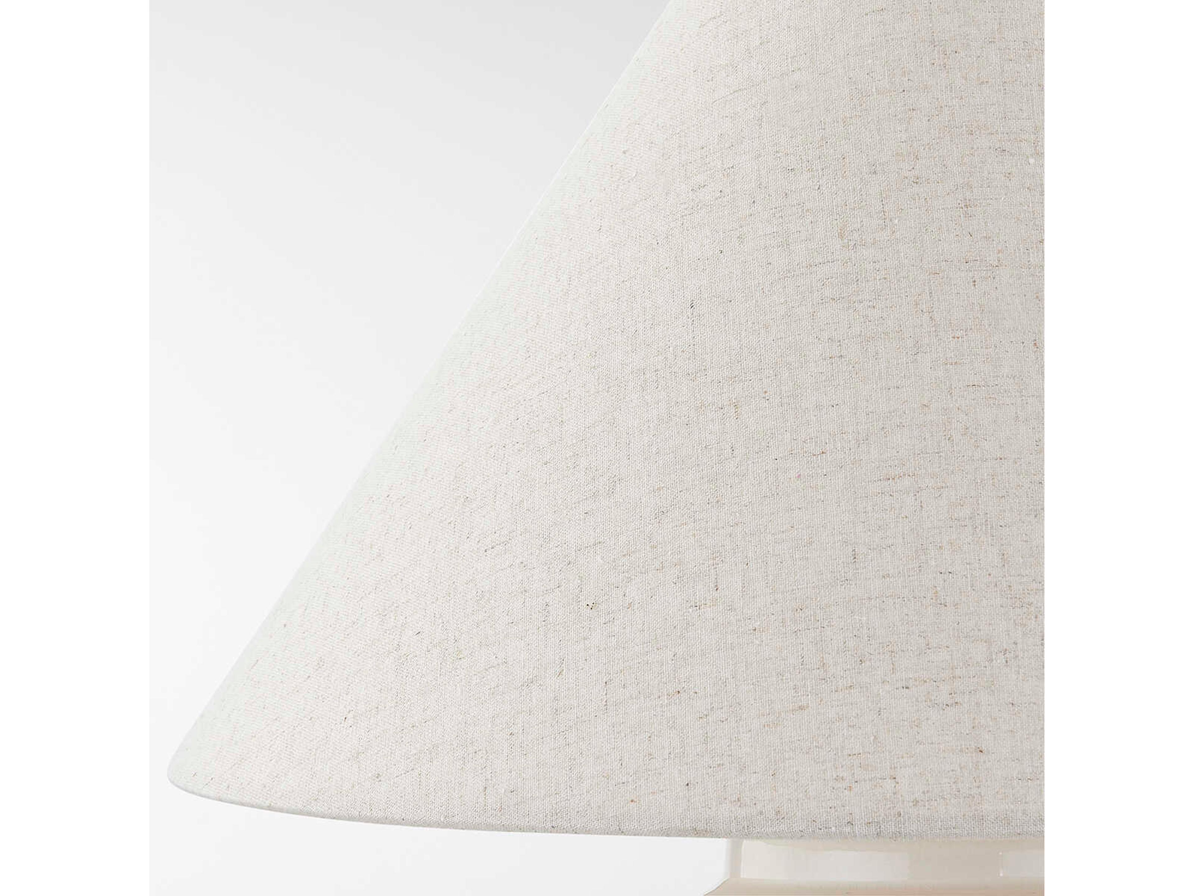 Mitzi Annabelle Aged Brass Natural Linen Off White Table Lamp