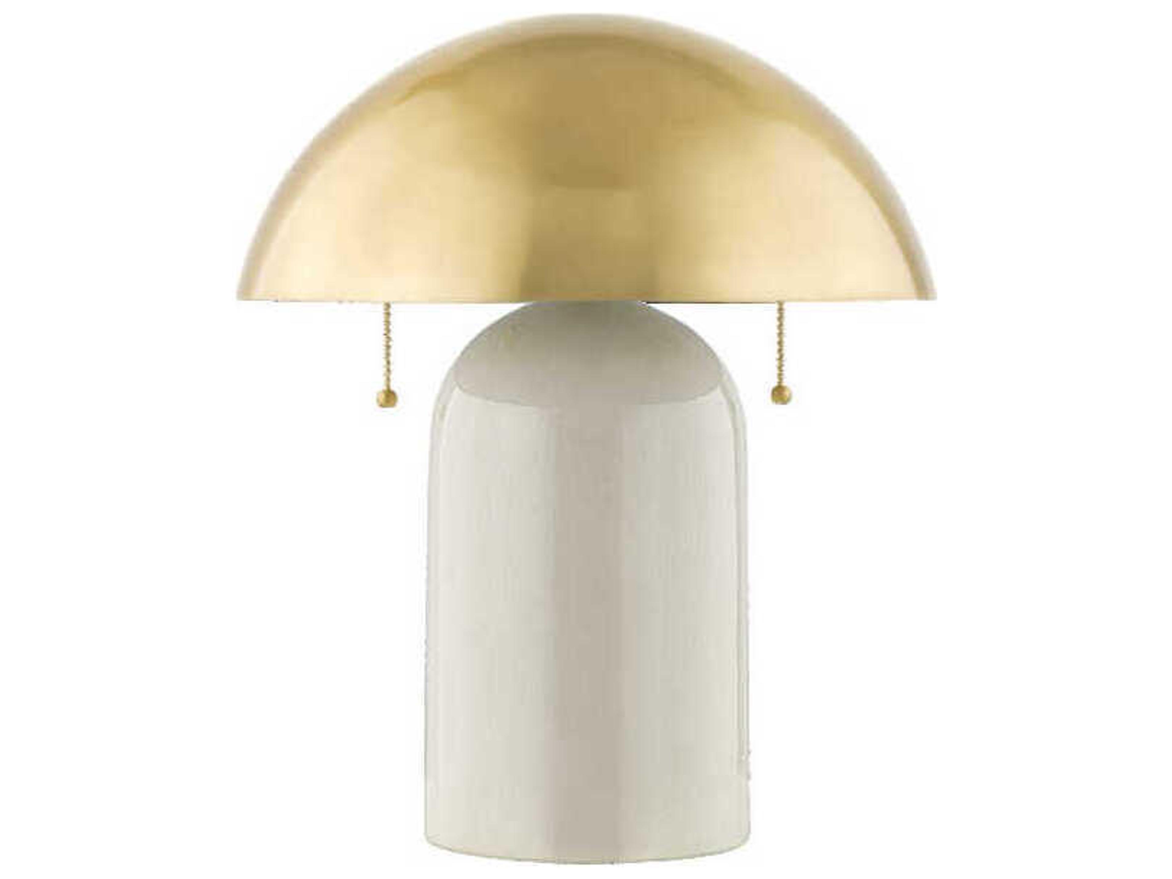 Gaia Aged Brass Metal Table Lamp
