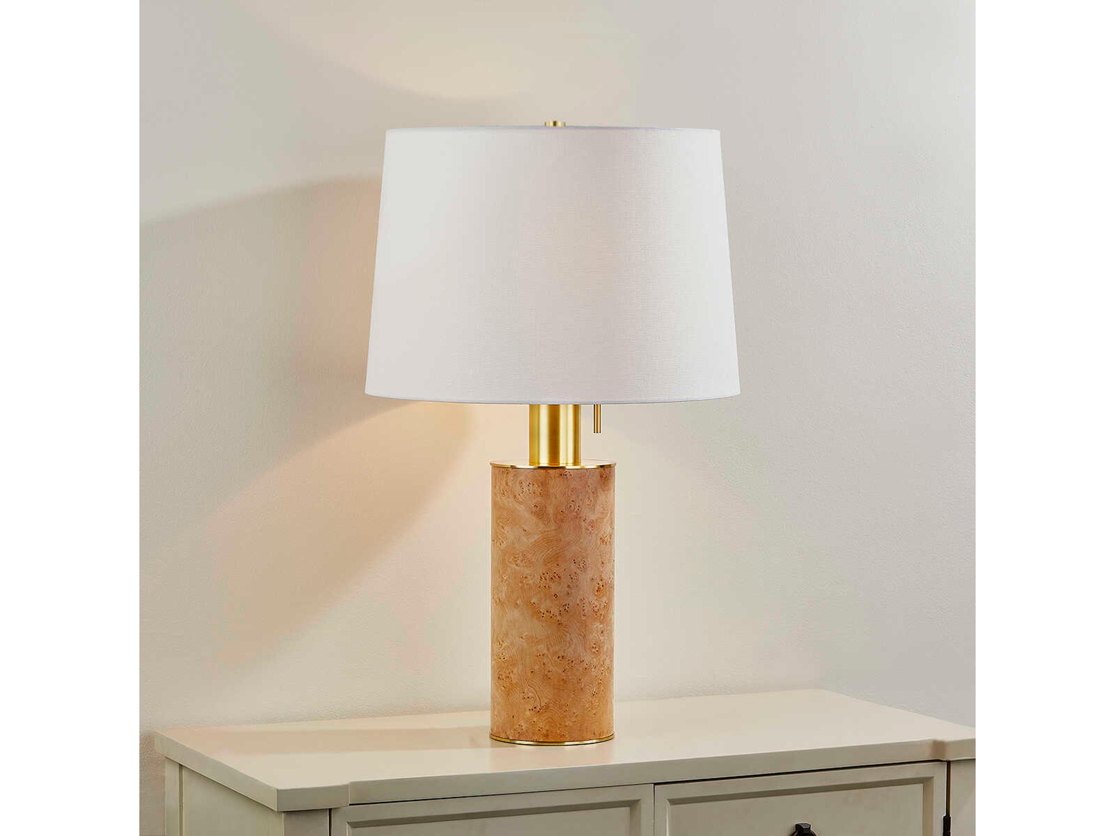 Mitzi Clarissa Aged Brass Brown Buffet Lamp